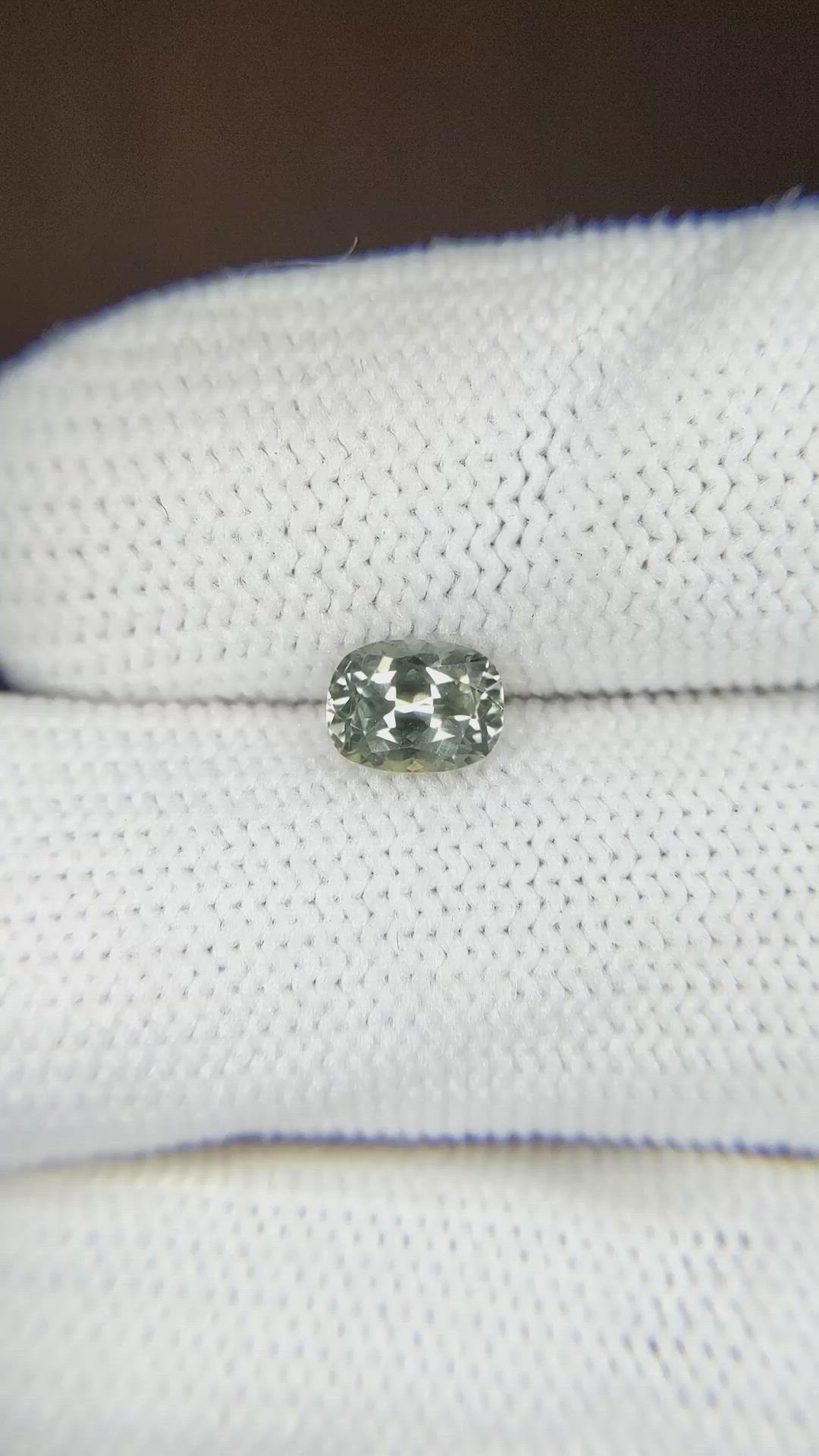 0.86 Ct. Green Sapphire from Montana Size Video