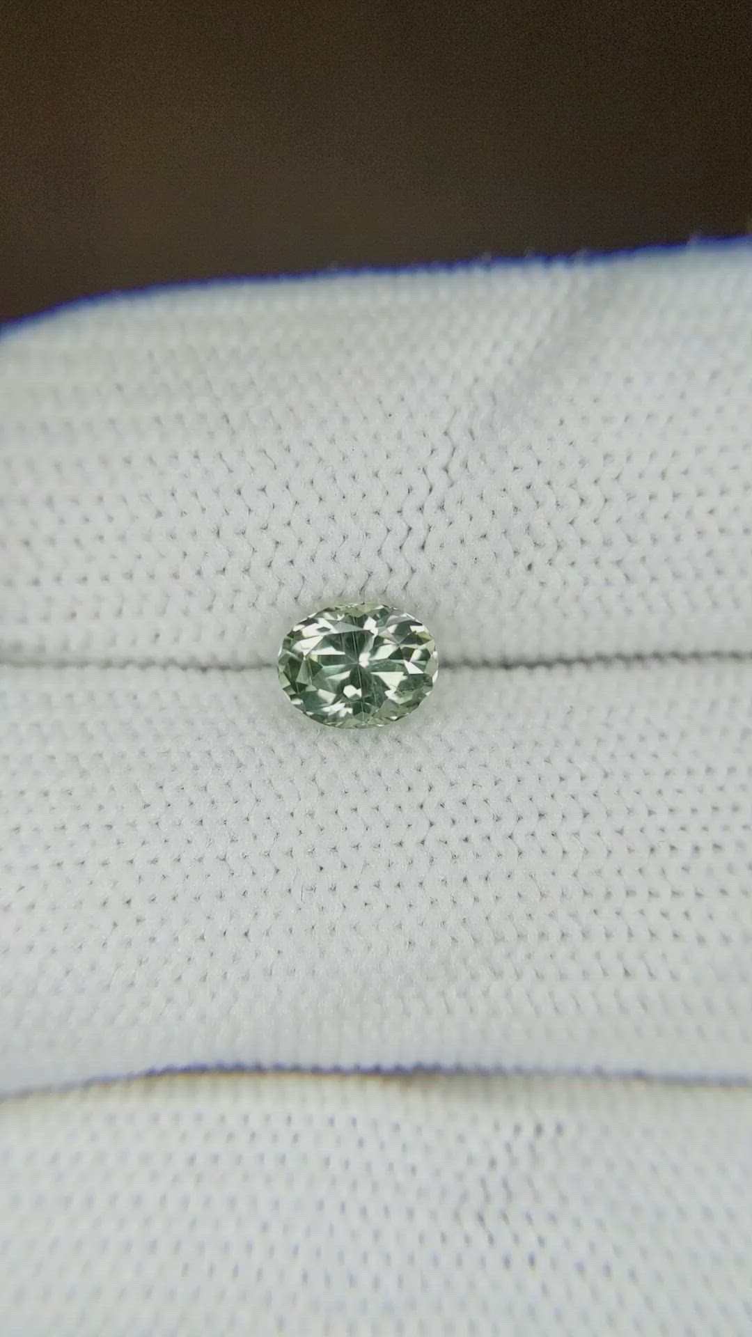 0.93 Ct. Green Sapphire from Montana Size Video