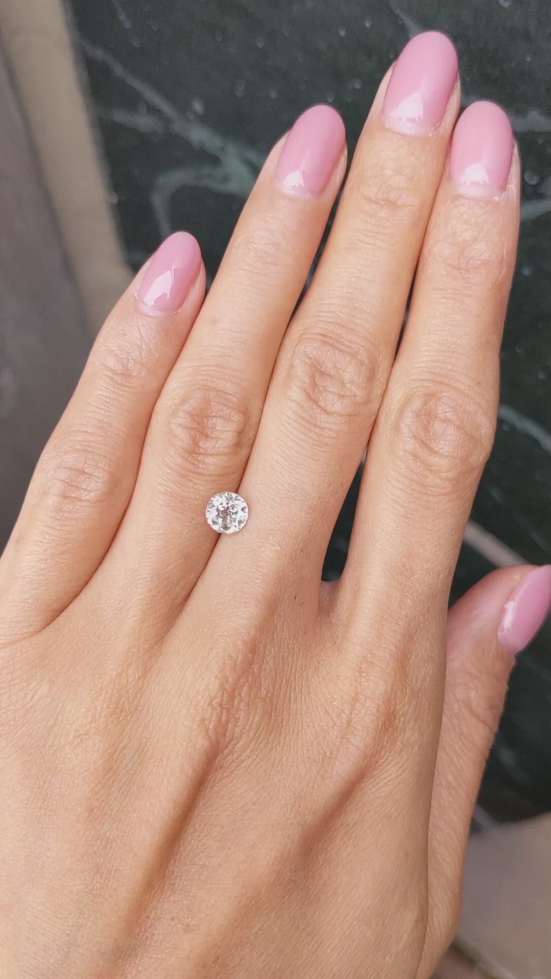 1.04 Ct. Yellowish Green Sapphire from Montana Size Video