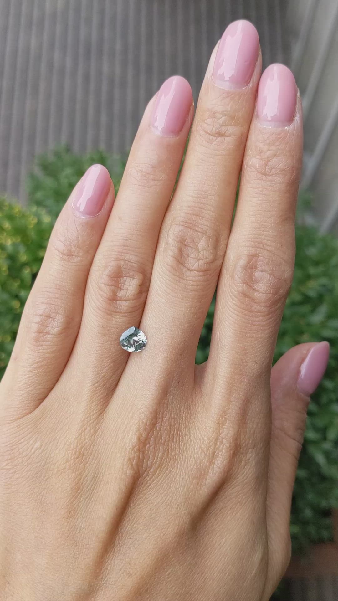 1.07 Ct. Bluish Green Sapphire from Montana Size Video