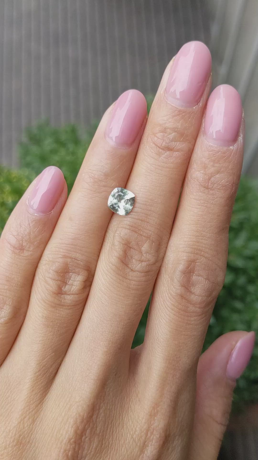 1.27 Ct. Yellowish Green Sapphire from Montana Size Video