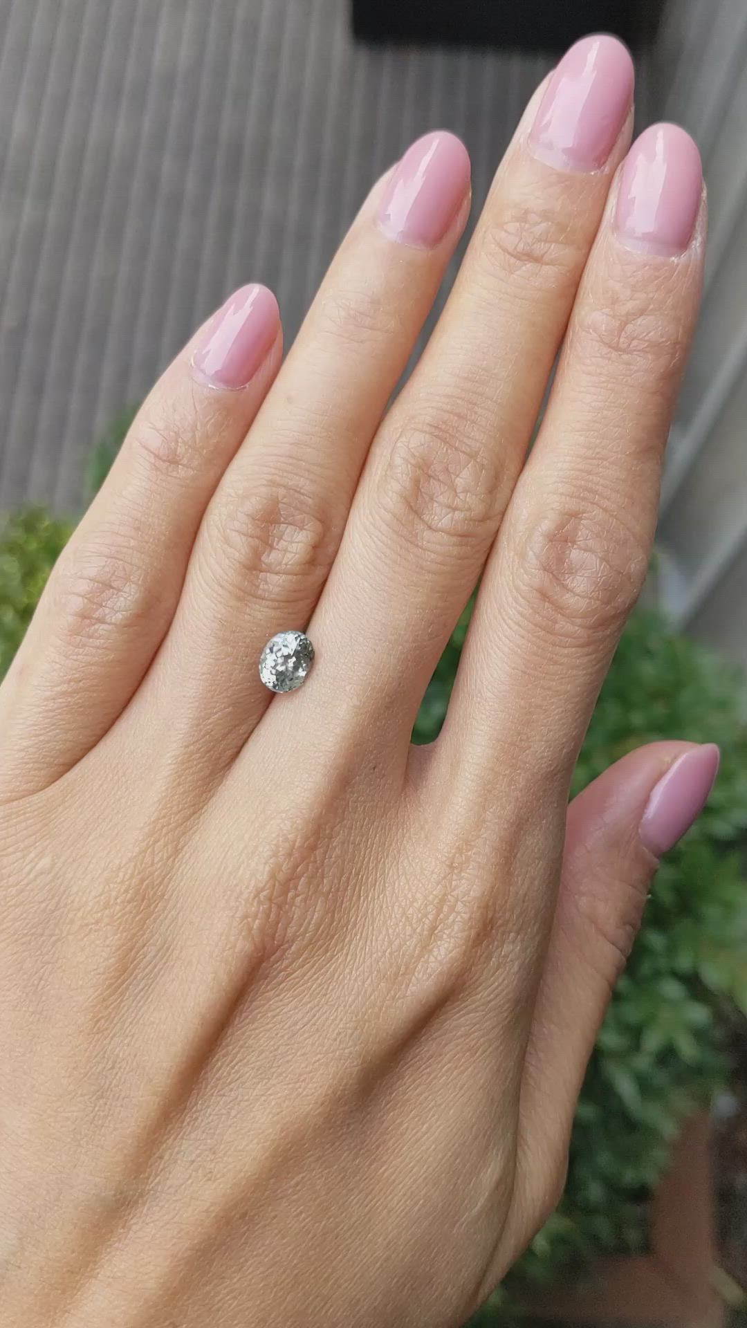 1.40 Ct. Green Sapphire from Montana Size Video