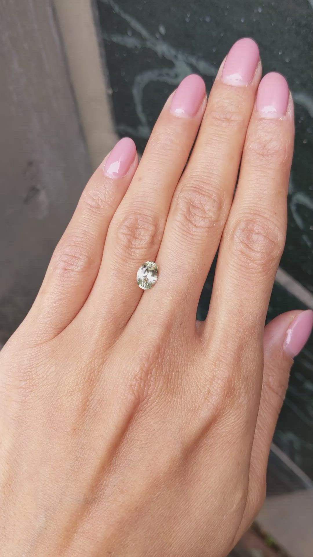 1.46 Ct. Green Sapphire from Montana Size Video