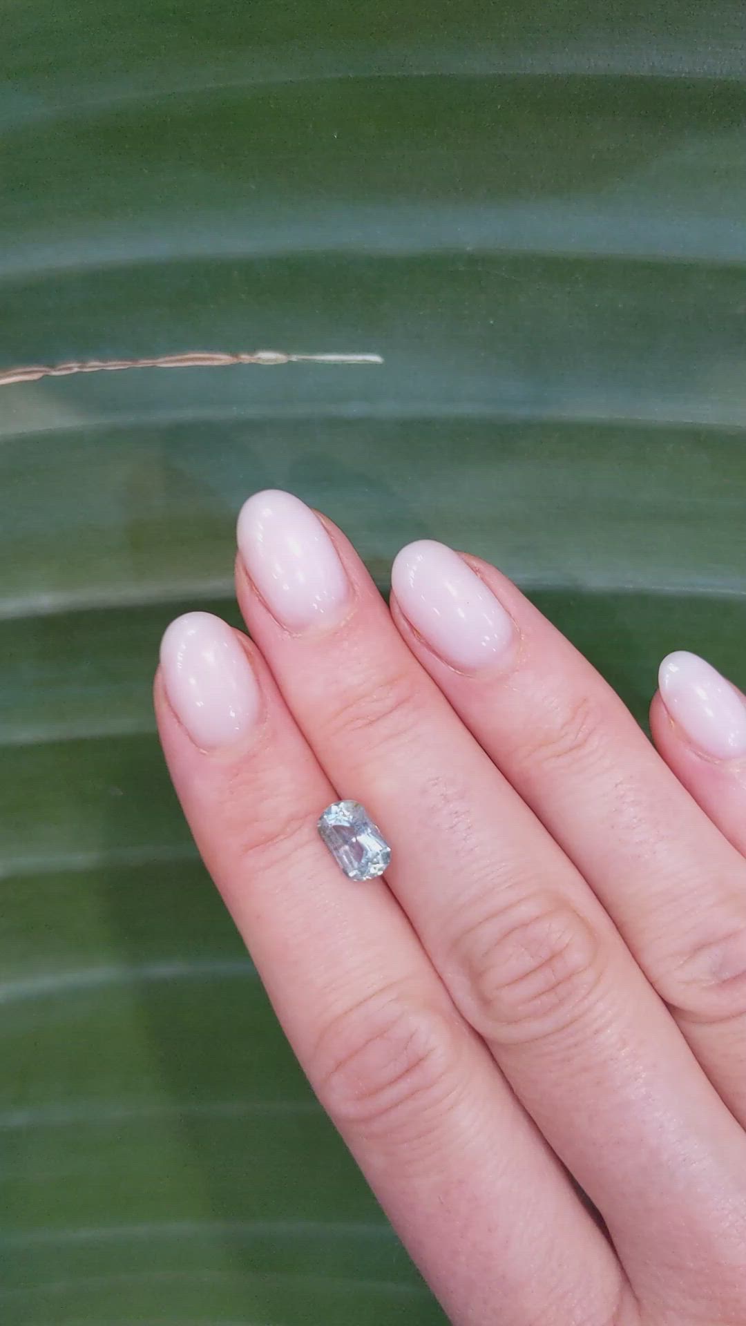 1.83 Ct. Bluish Green Sapphire from Montana Size Video