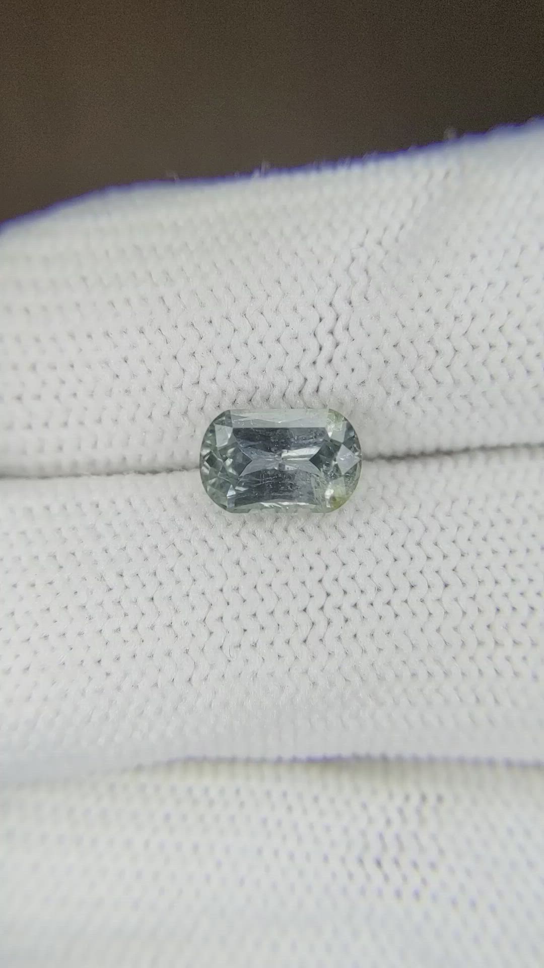 1.83 Ct. Bluish Green Sapphire from Montana Size Video