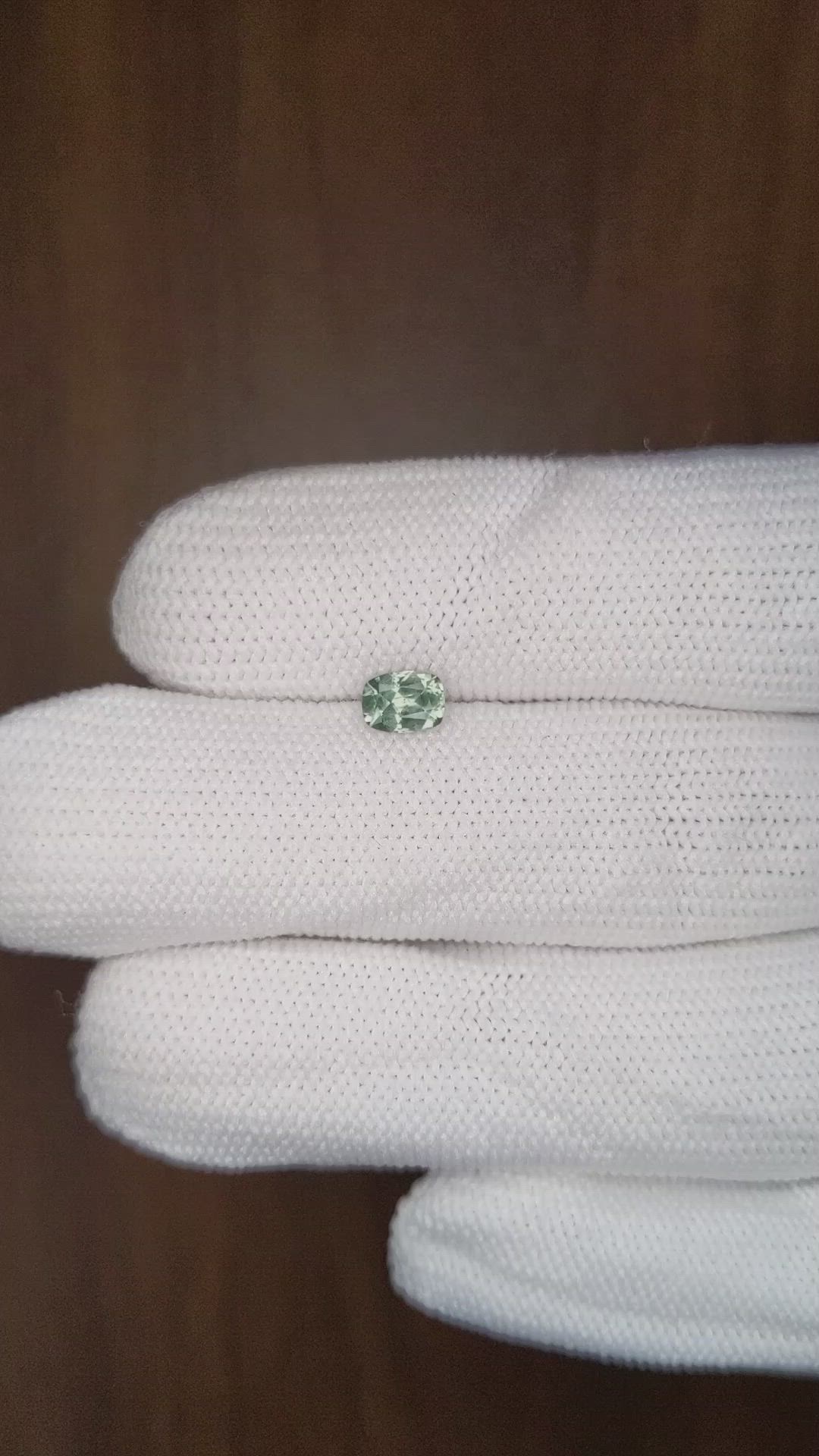 0.48 Ct. Green Sapphire from Montana Size Video