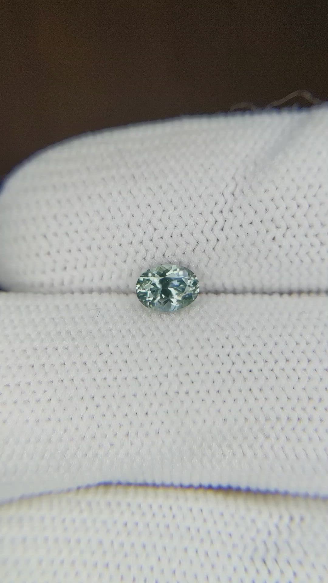 0.51 Ct. Bluish Green Sapphire from Montana Size Video