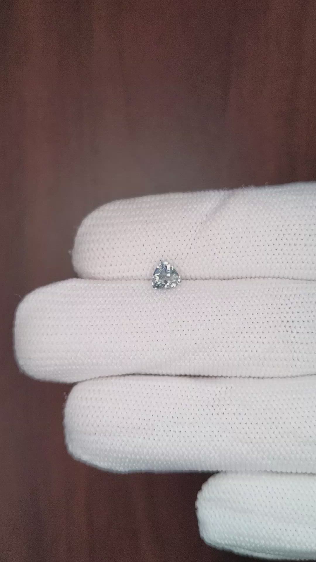 0.53 Ct. Greyish Blue Sapphire from Montana Size Video