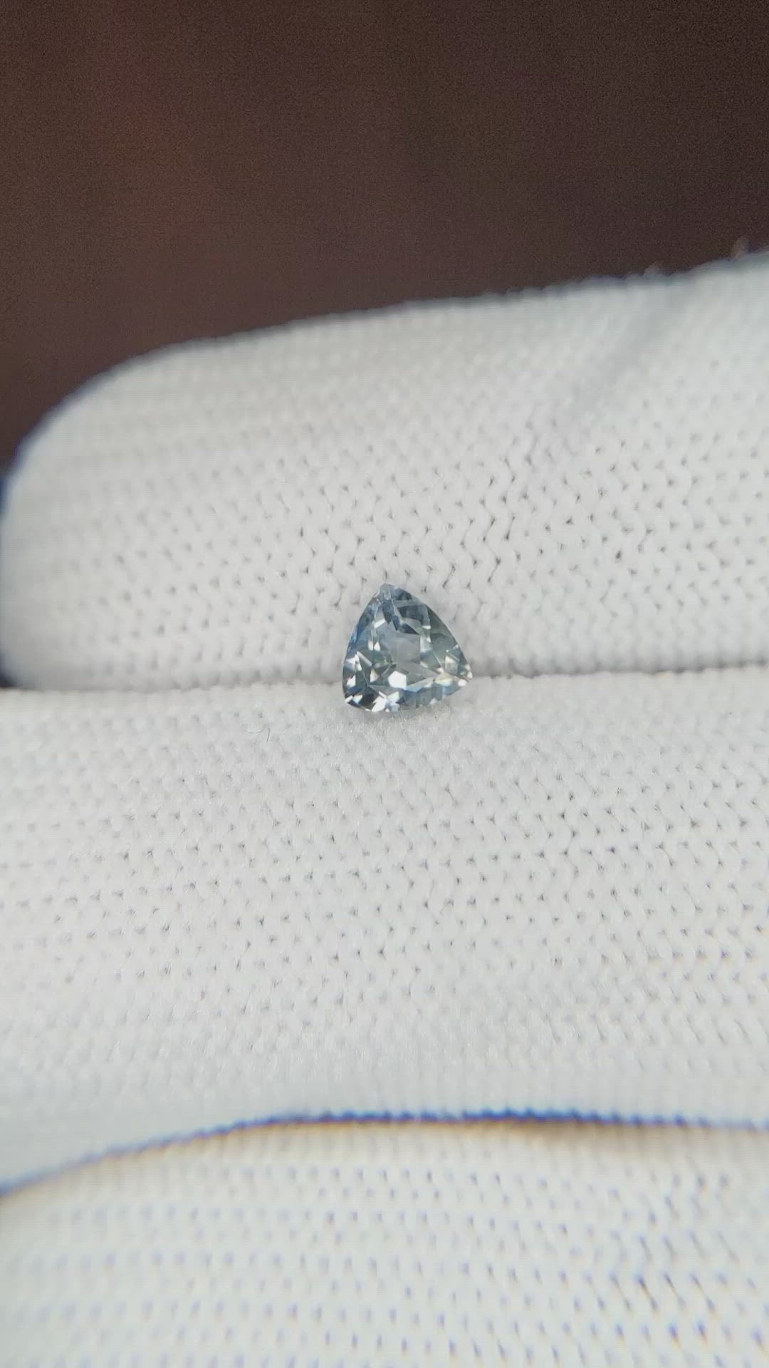 0.53 Ct. Greyish Blue Sapphire from Montana Size Video