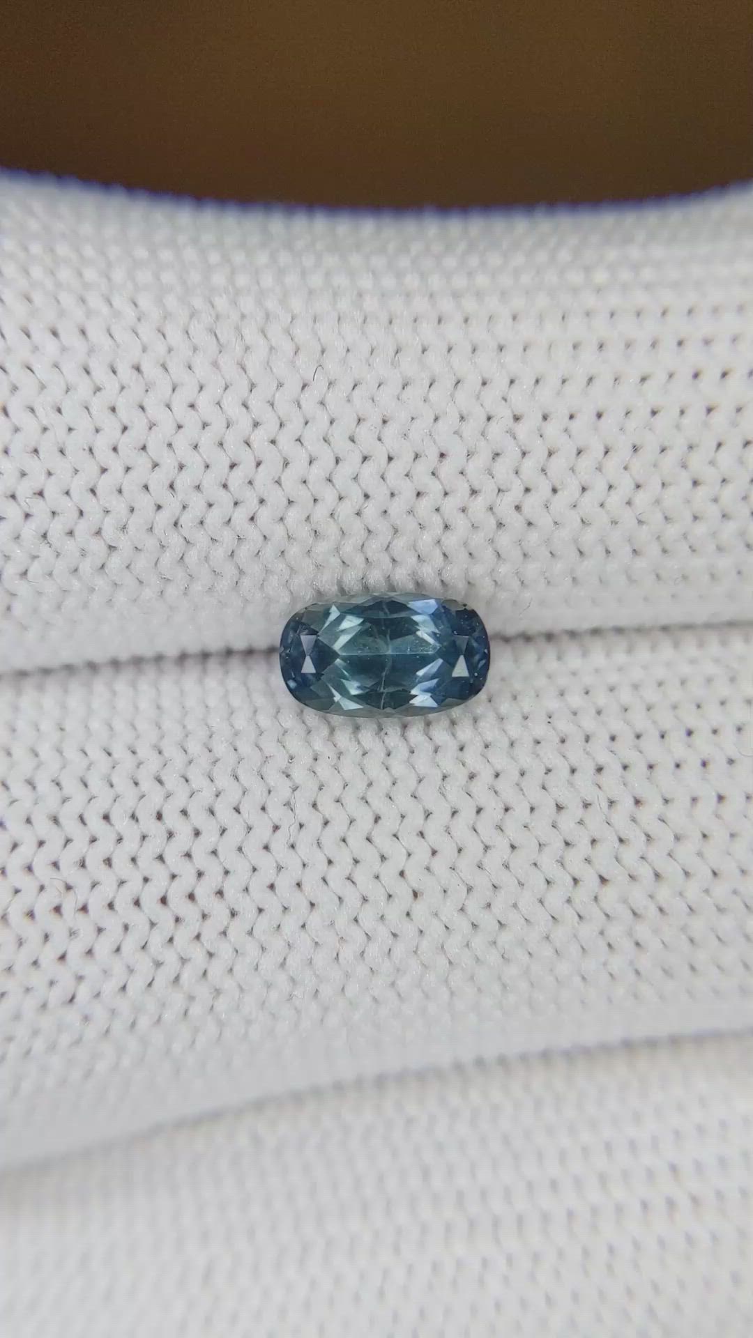 1.12 Ct. Greyish Blue Sapphire from Montana Size Video
