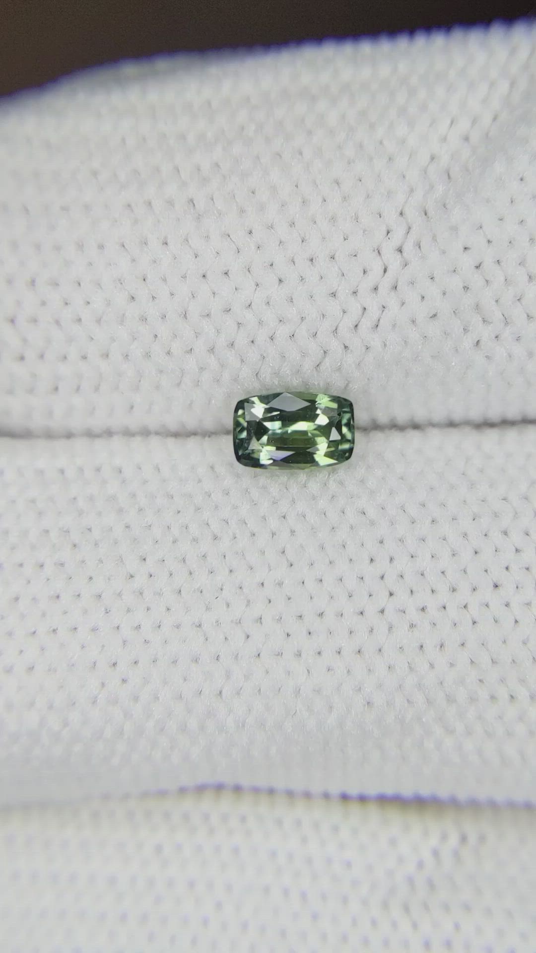 0.43 Ct. Green Sapphire from Ceylon (Sri Lanka) Size Video