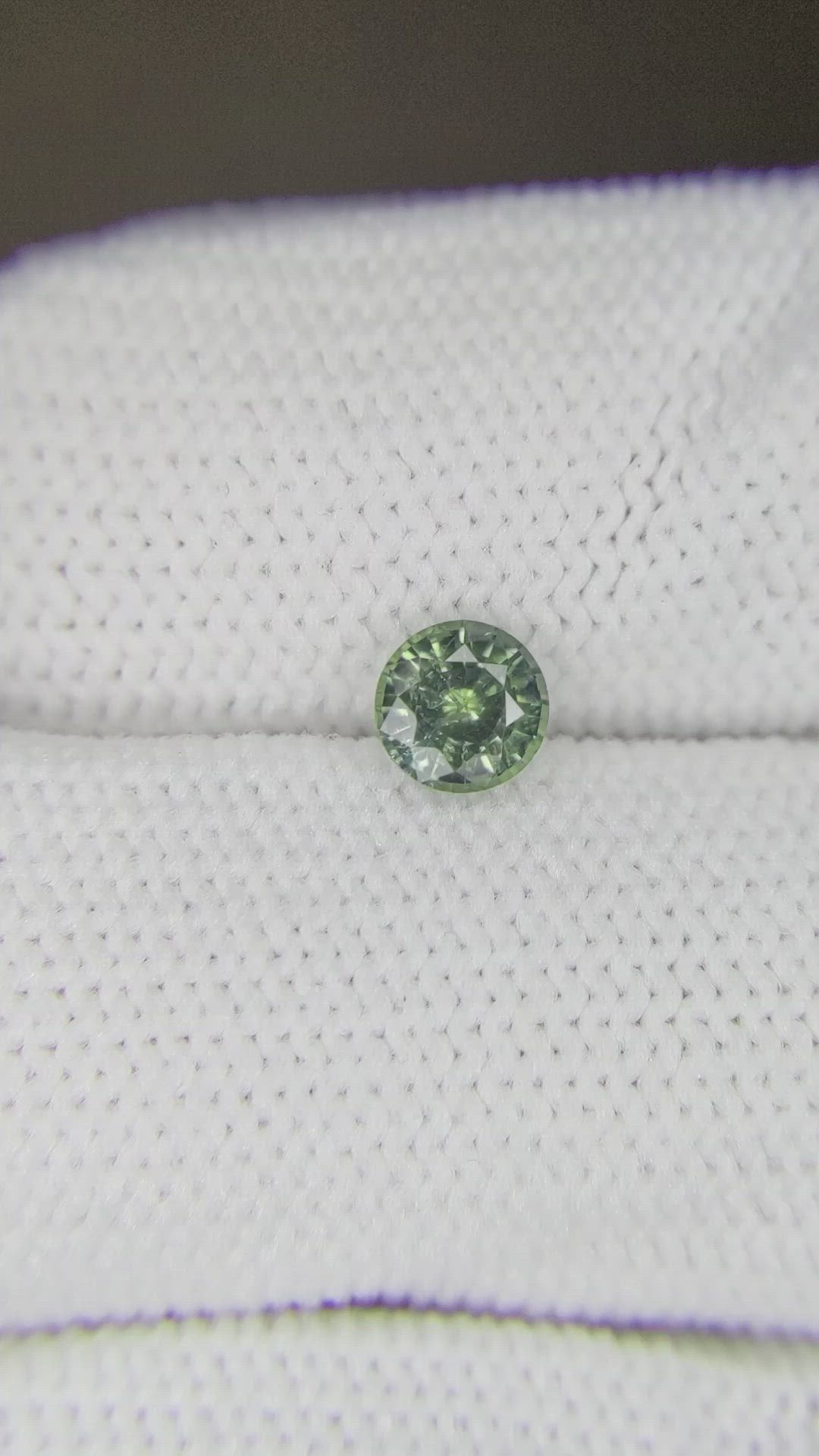 0.52 Ct. Yellowish Green Sapphire from Ceylon (Sri Lanka) Size Video