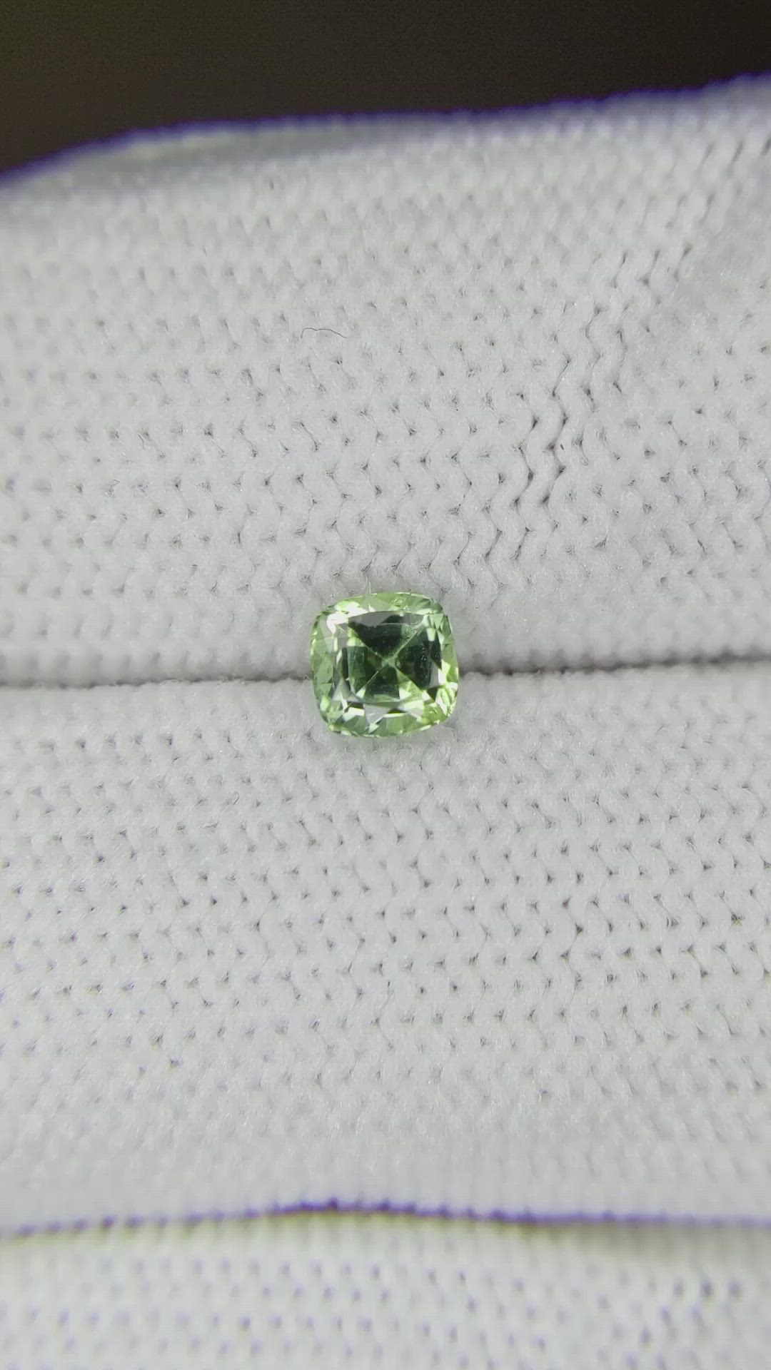 0.49 Ct. Yellowish Green Sapphire from Ceylon (Sri Lanka) Size Video