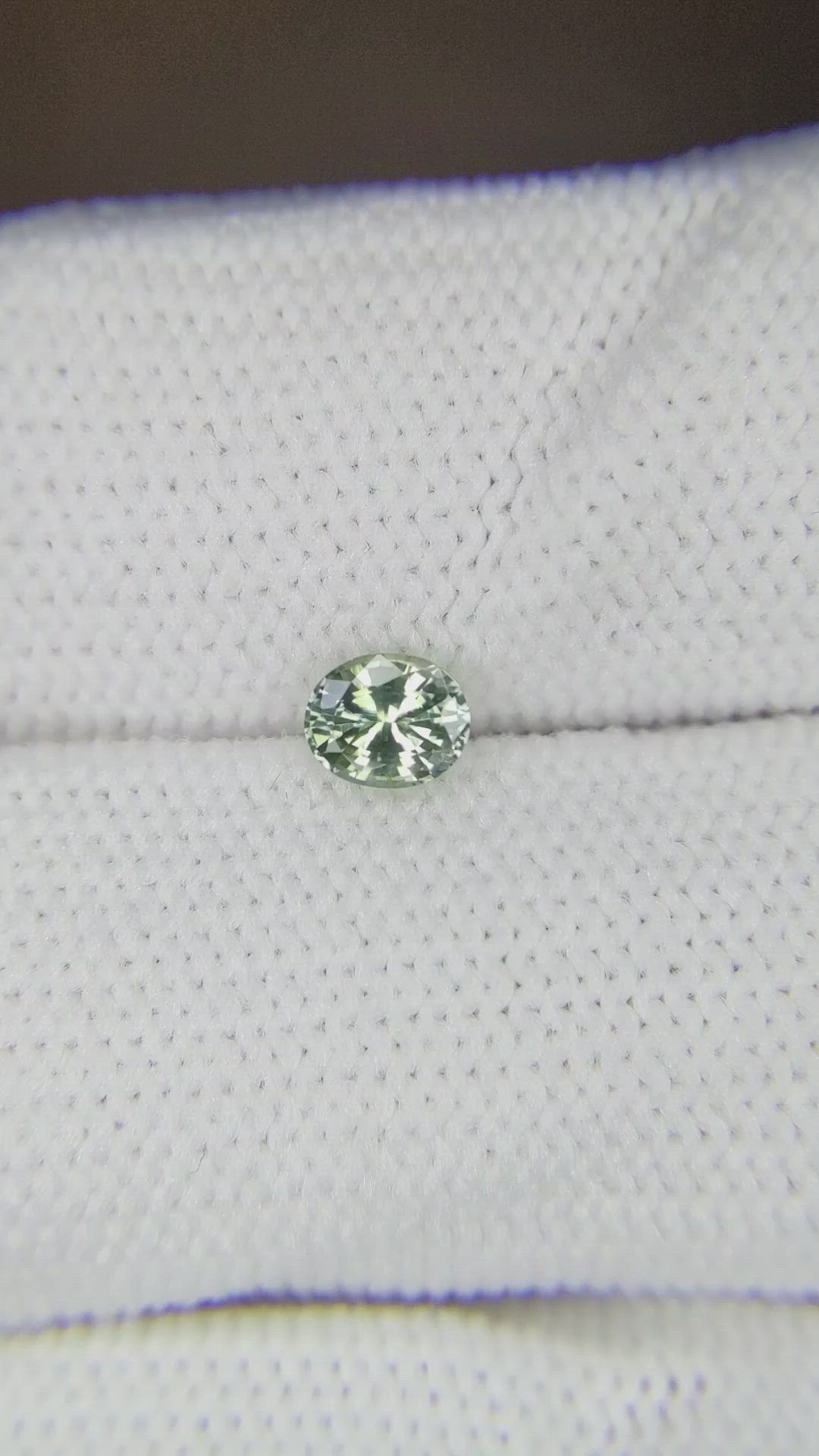 0.39 Ct. Green Sapphire from Ceylon (Sri Lanka) Size Video