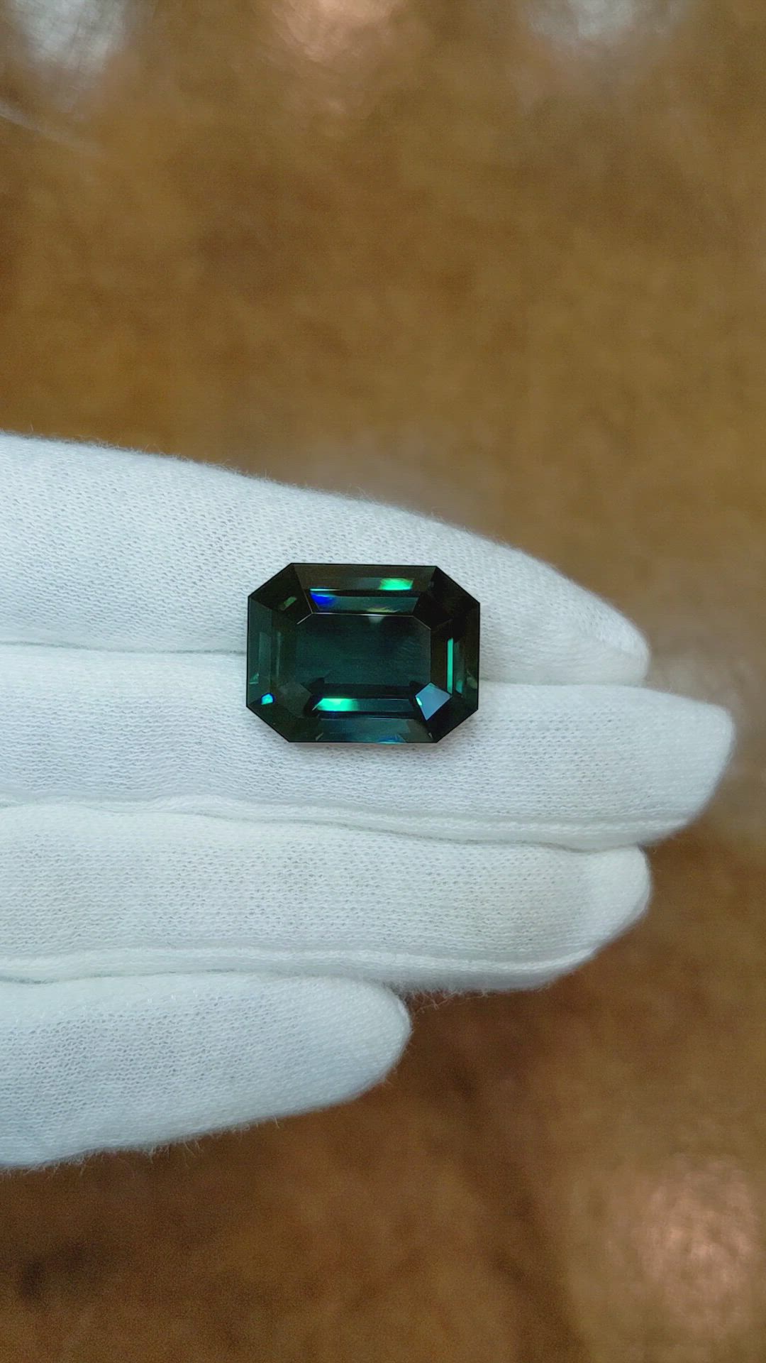 30.60 Ct. Bluish Green Sapphire from Ceylon (Sri Lanka) Size Video