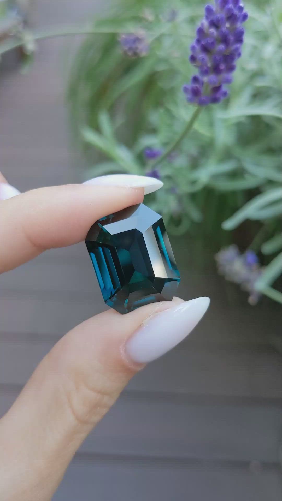 30.60 Ct. Bluish Green Sapphire from Ceylon (Sri Lanka) Size Video
