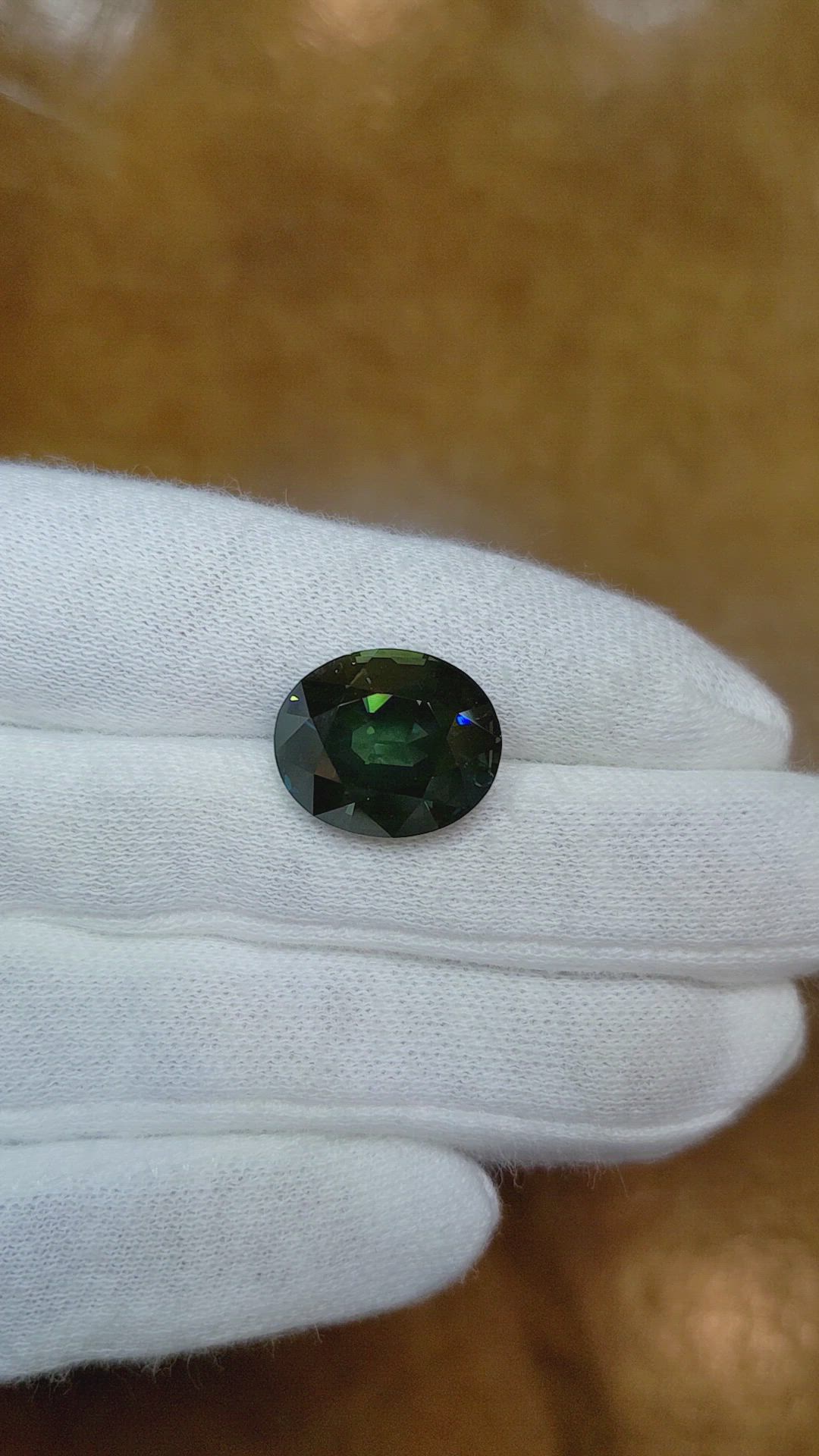 14.31 Ct. Bluish Green Sapphire from Ceylon (Sri Lanka) Size Video