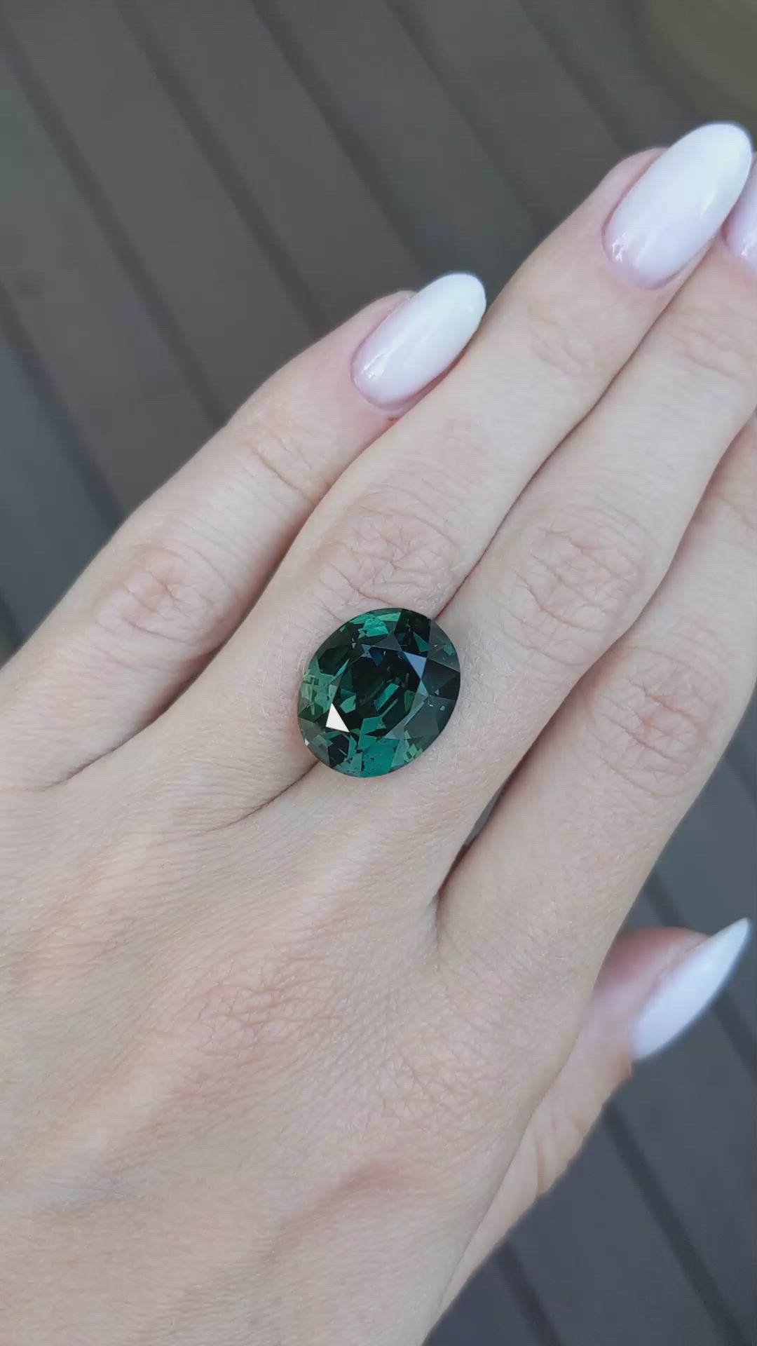 14.31 Ct. Bluish Green Sapphire from Ceylon (Sri Lanka) Size Video