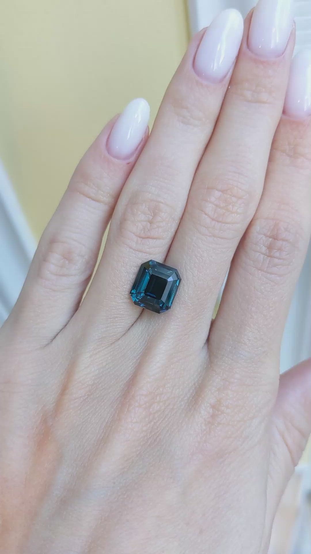 6.12 Ct. Bluish Green Sapphire from Ceylon (Sri Lanka) Size Video