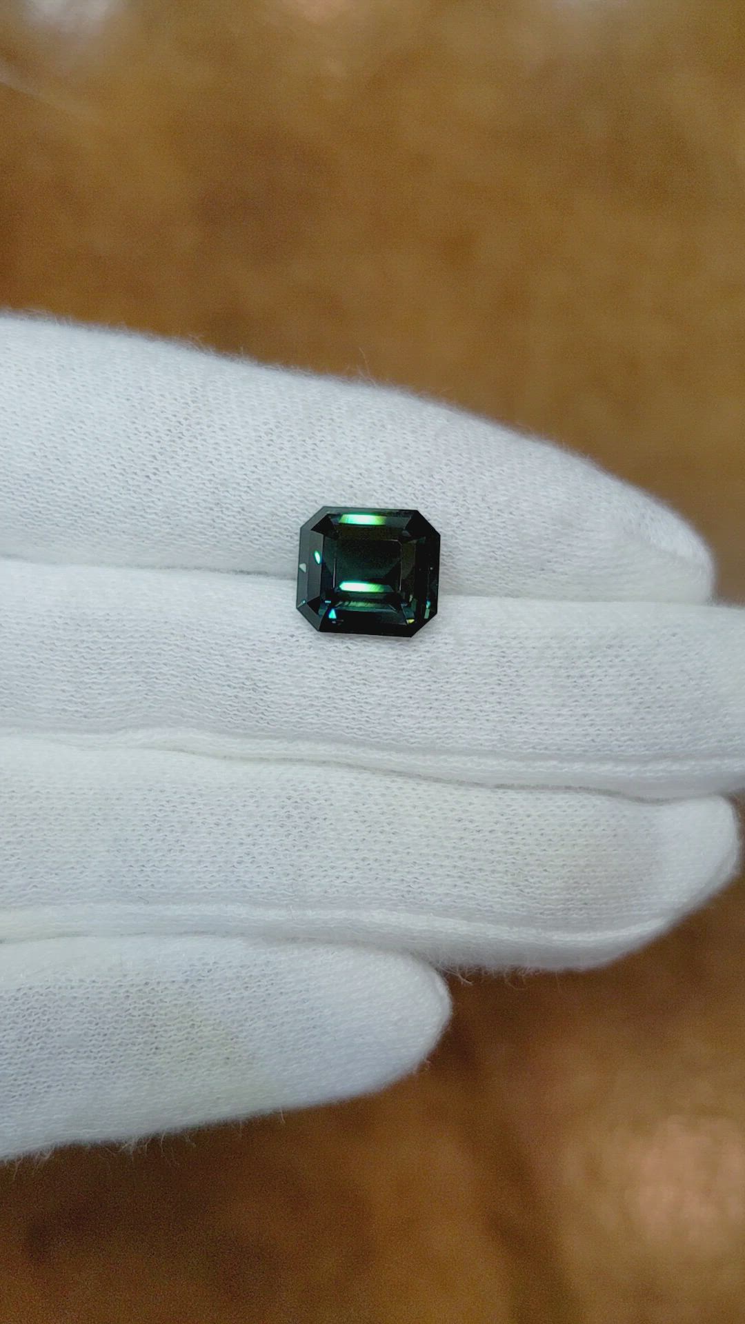 6.12 Ct. Bluish Green Sapphire from Ceylon (Sri Lanka) Size Video