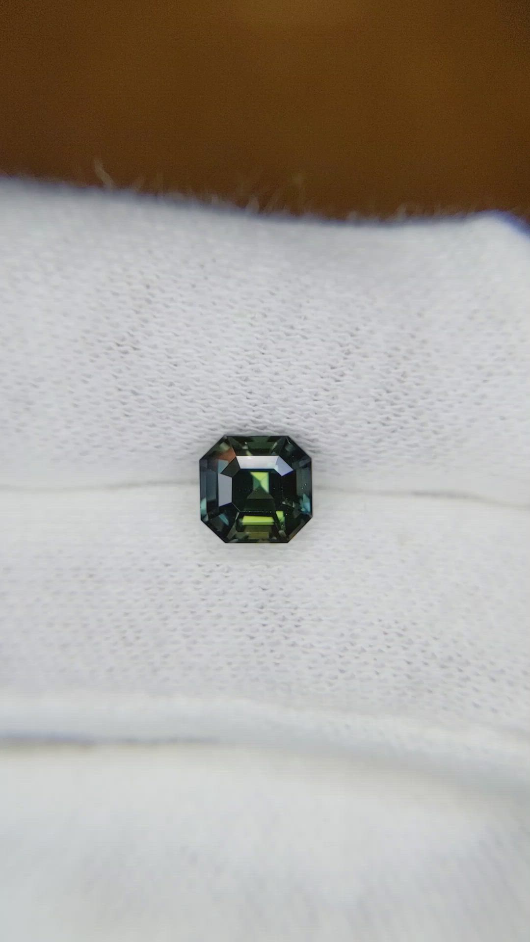 1.65 Ct. Bluish Green Sapphire from Madagascar Size Video
