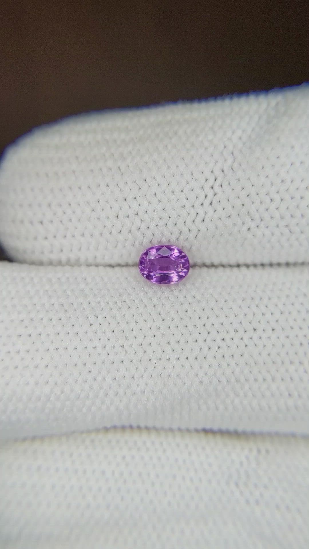 0.47 Ct. Purple Sapphire from Ceylon (Sri Lanka) Size Video