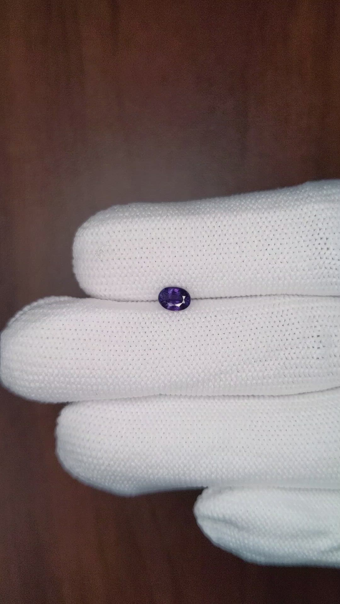 0.52 Ct. Color Change Sapphire from Ceylon (Sri Lanka) Size Video