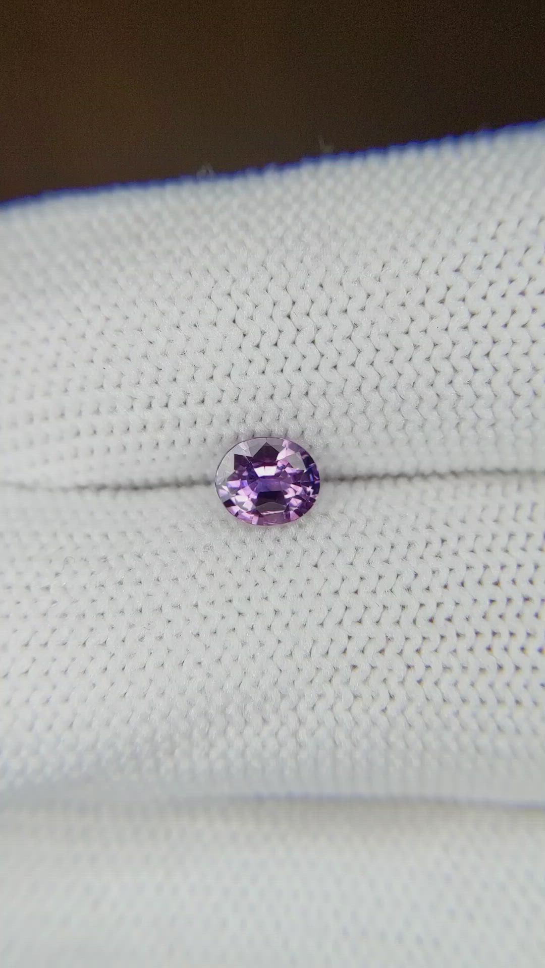 0.58 Ct. Purple Sapphire from Ceylon (Sri Lanka) Size Video