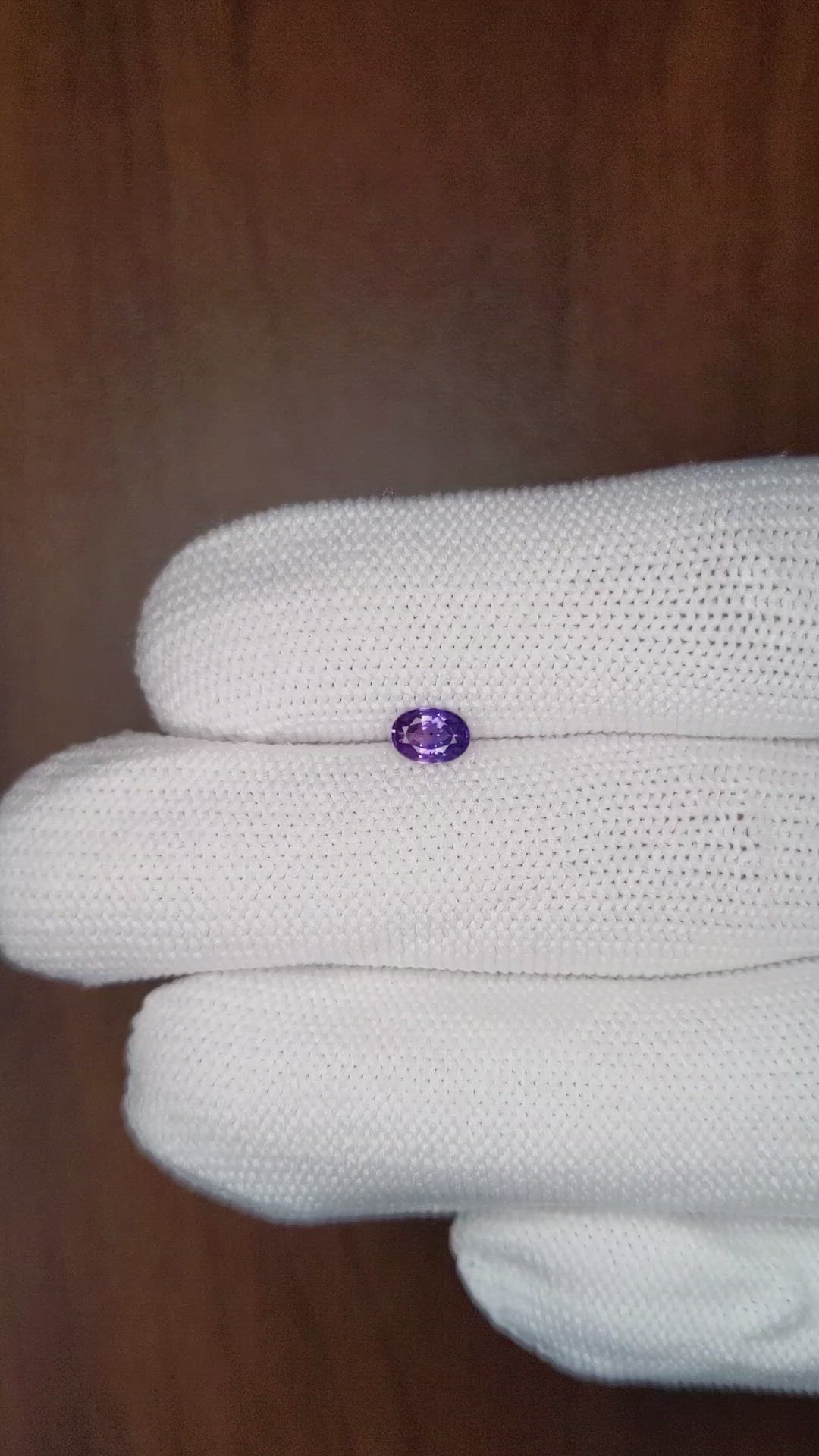 0.44 Ct. Purple Sapphire from Ceylon (Sri Lanka) Size Video