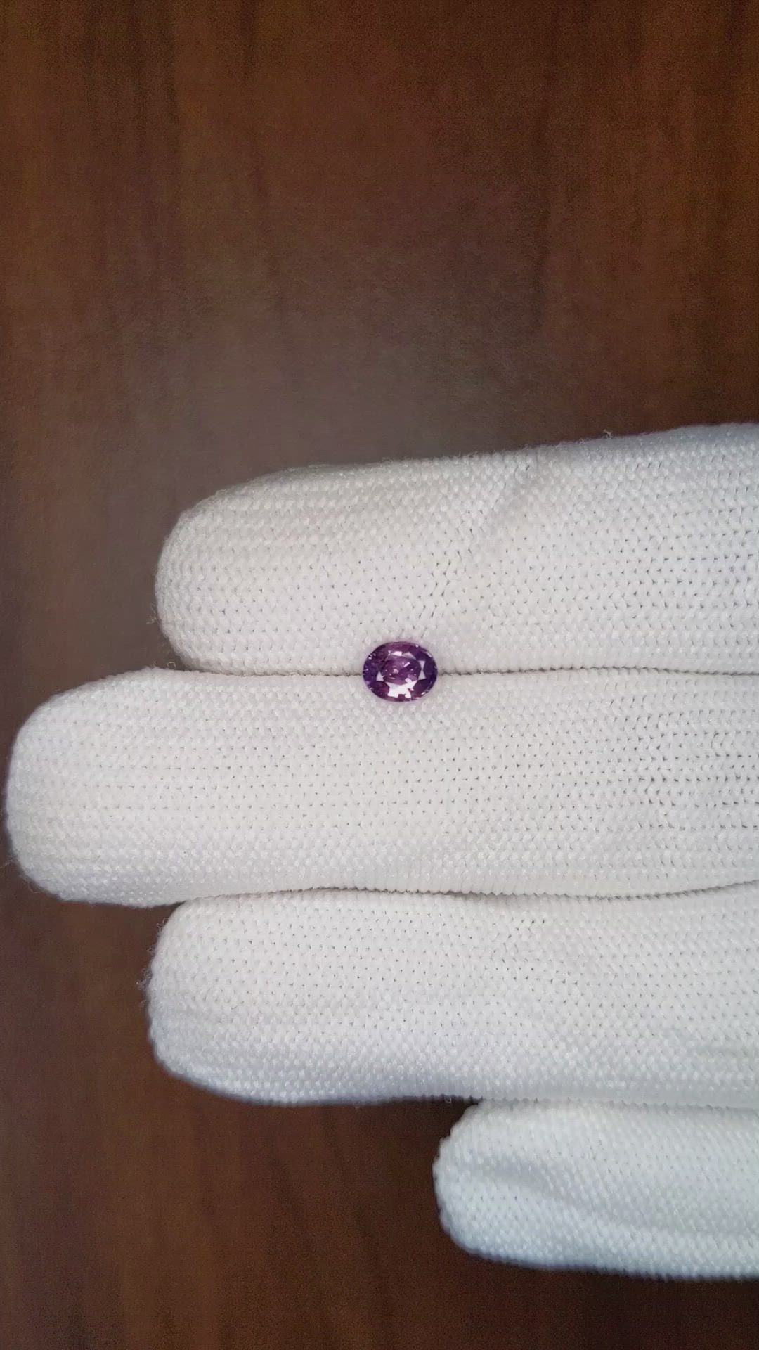 0.58 Ct. Purple Sapphire from Ceylon (Sri Lanka) Size Video