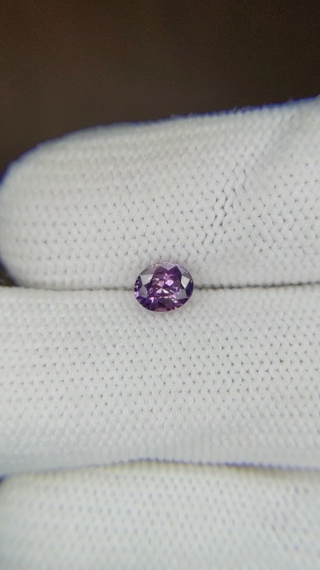 0.58 Ct. Purple Sapphire from Ceylon (Sri Lanka) Size Video