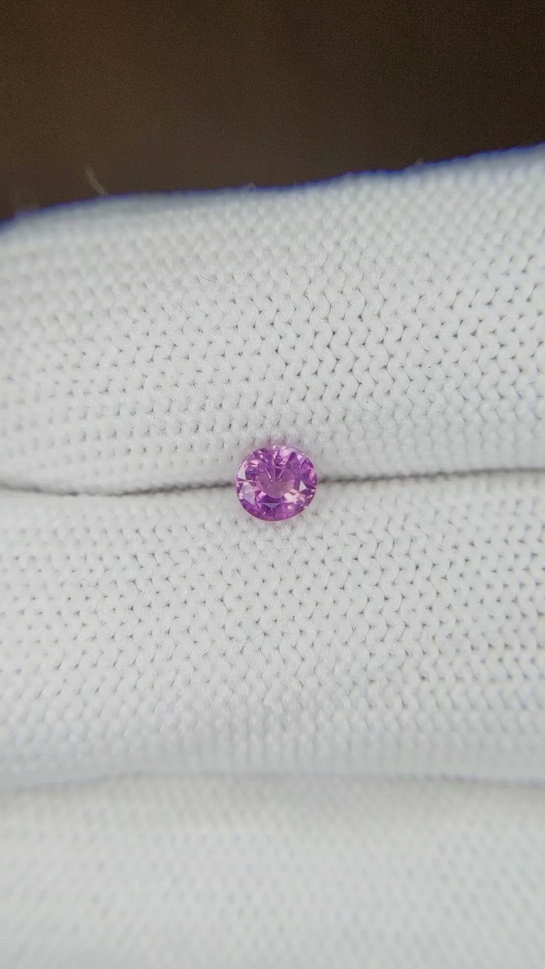 0.40 Ct. Purple Sapphire from Ceylon (Sri Lanka) Size Video