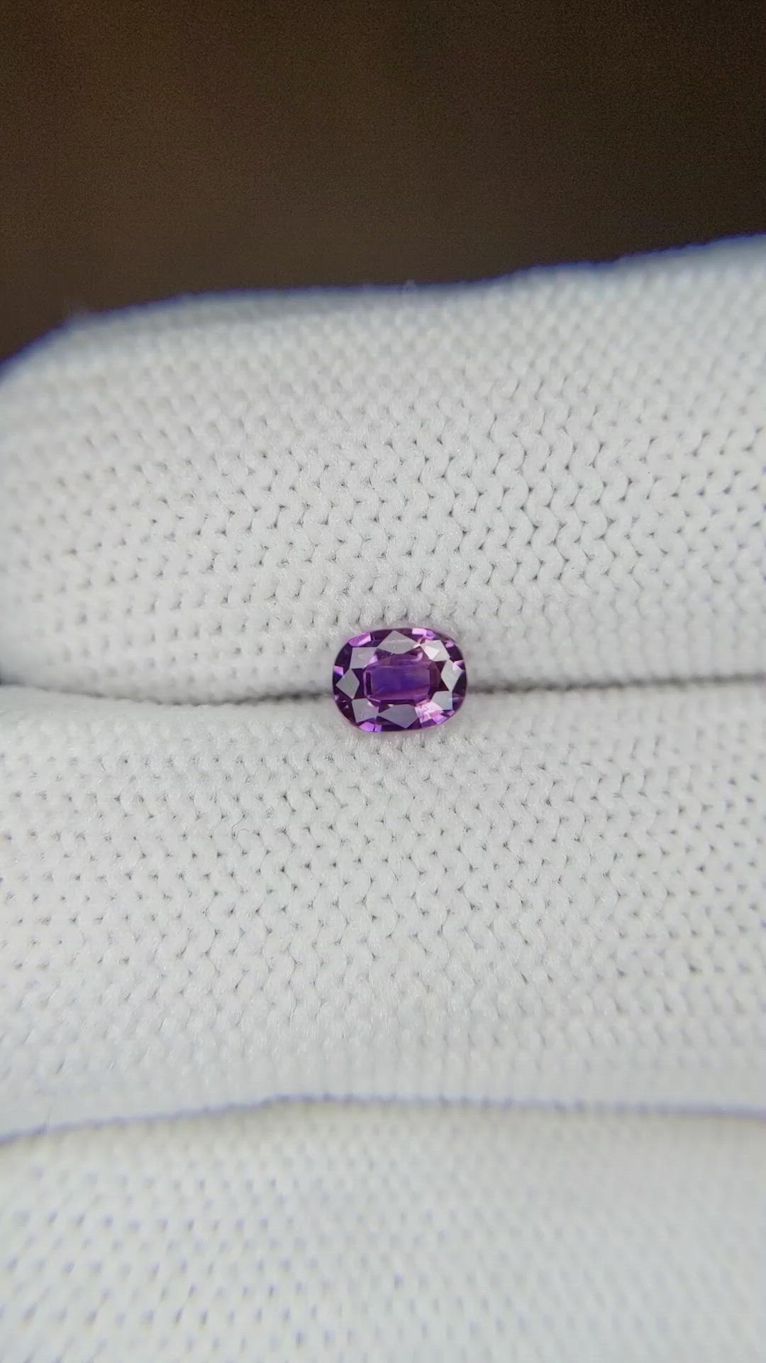 0.46 Ct. Purple Sapphire from Ceylon (Sri Lanka) Size Video