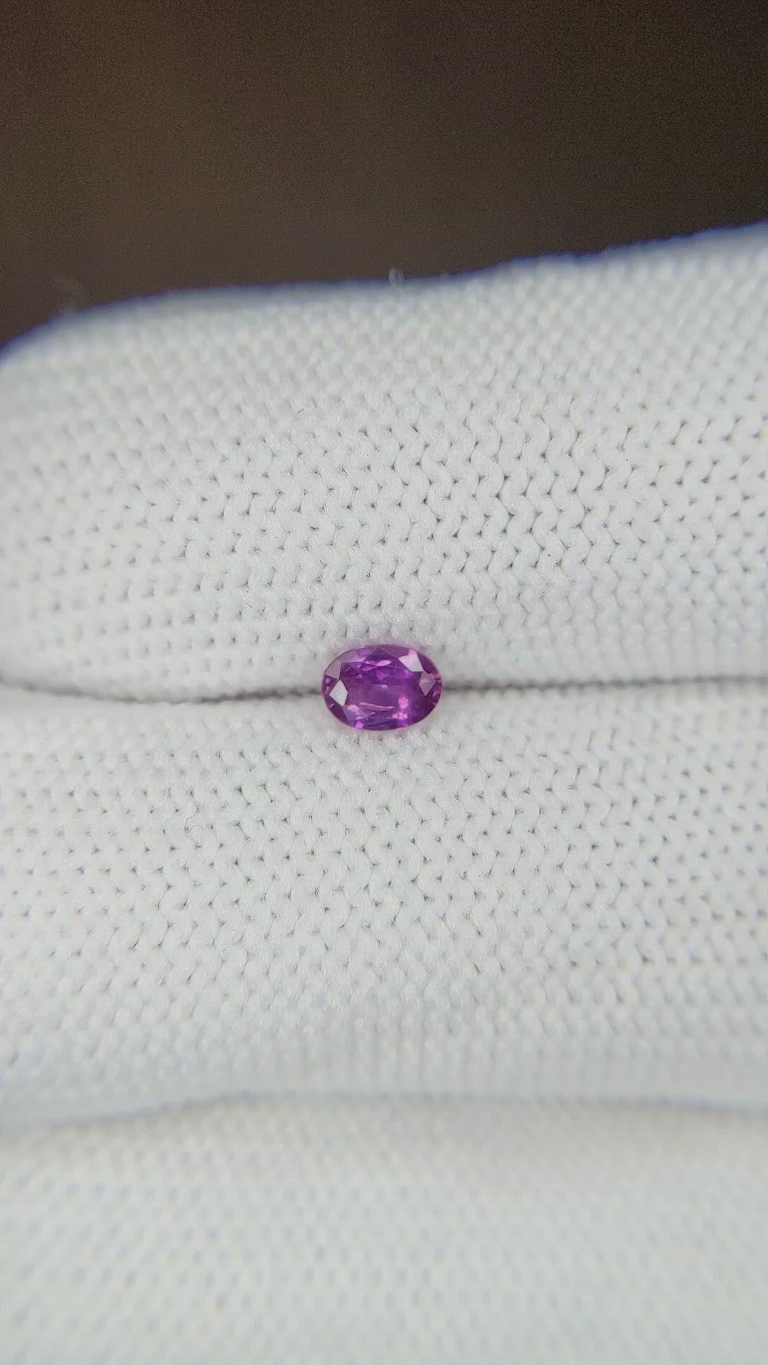 0.28 Ct. Purple Sapphire from Ceylon (Sri Lanka) Size Video