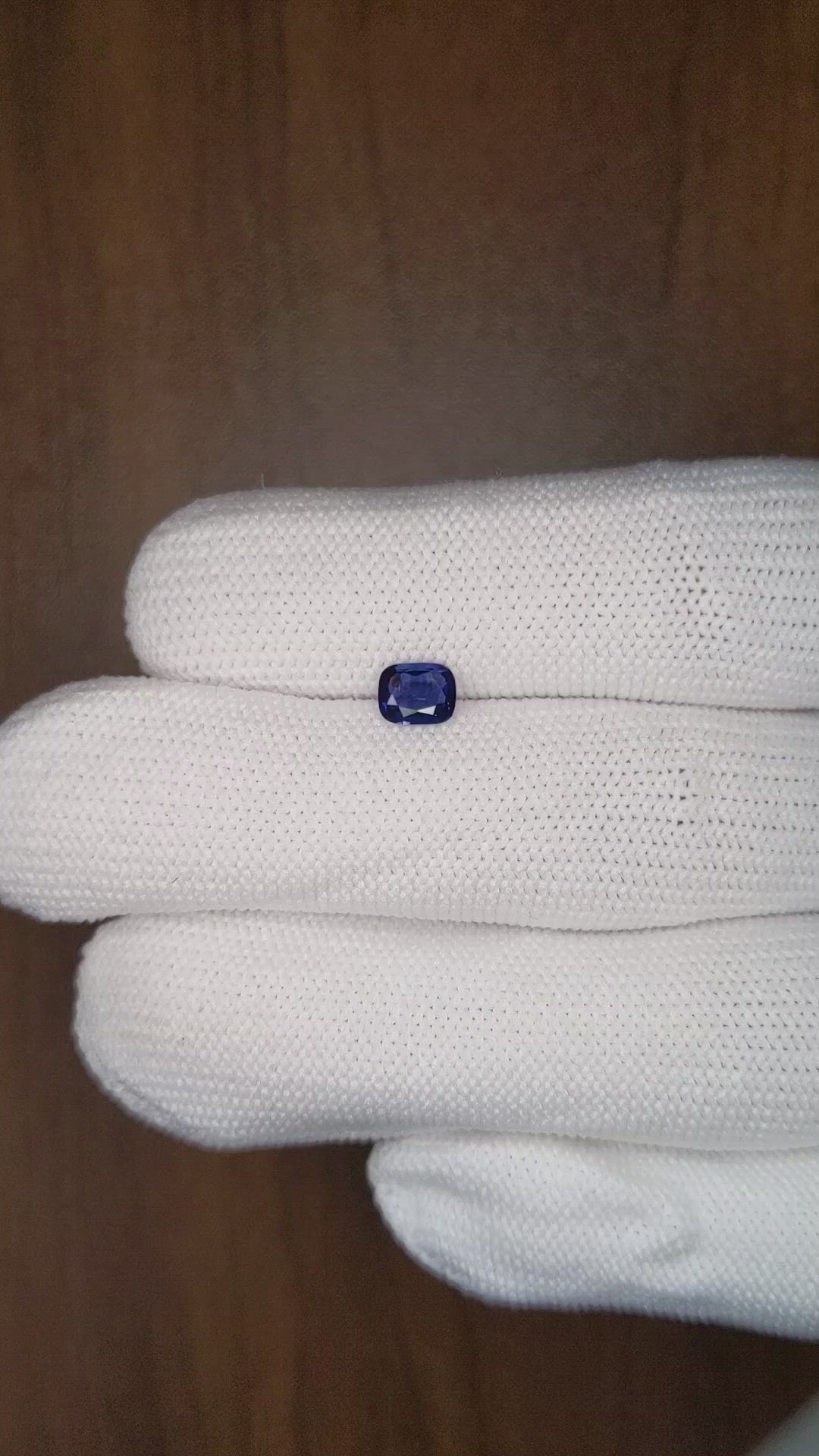 0.57 Ct. Blue Sapphire from Ceylon (Sri Lanka) Size Video