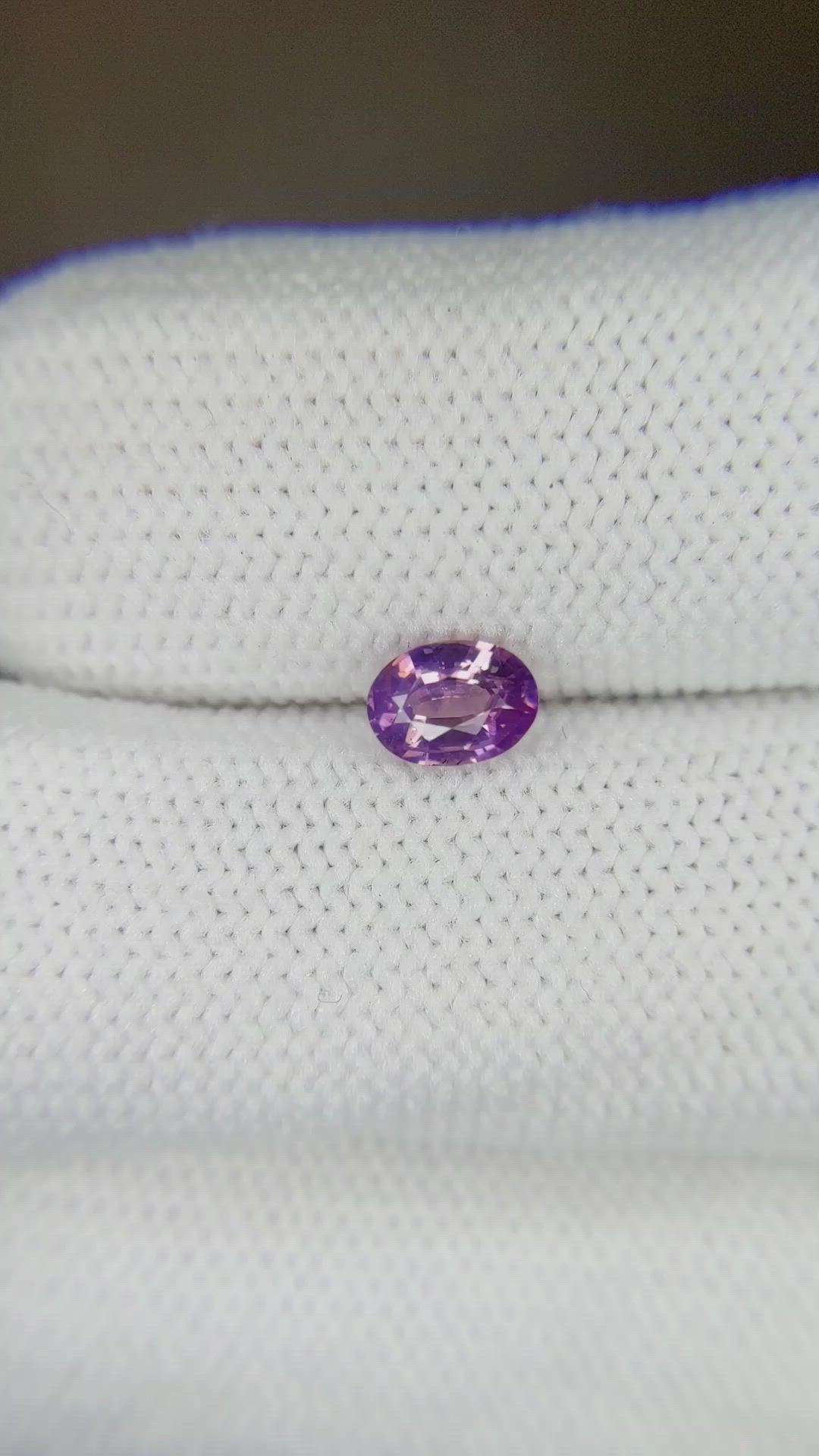 0.59 Ct. Purple Sapphire from Ceylon (Sri Lanka) Size Video