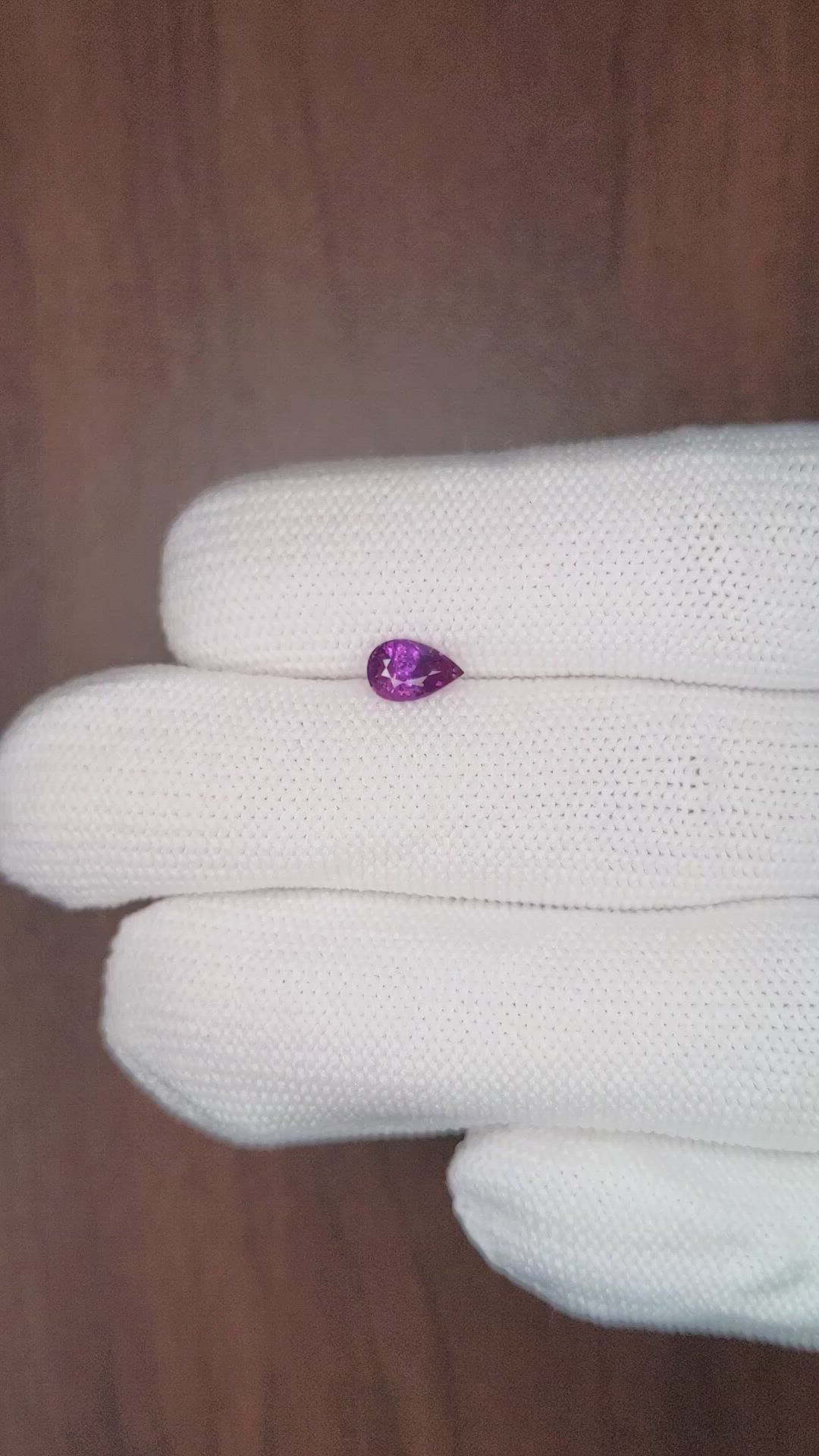 0.78 Ct. Purple Sapphire from Ceylon (Sri Lanka) Size Video