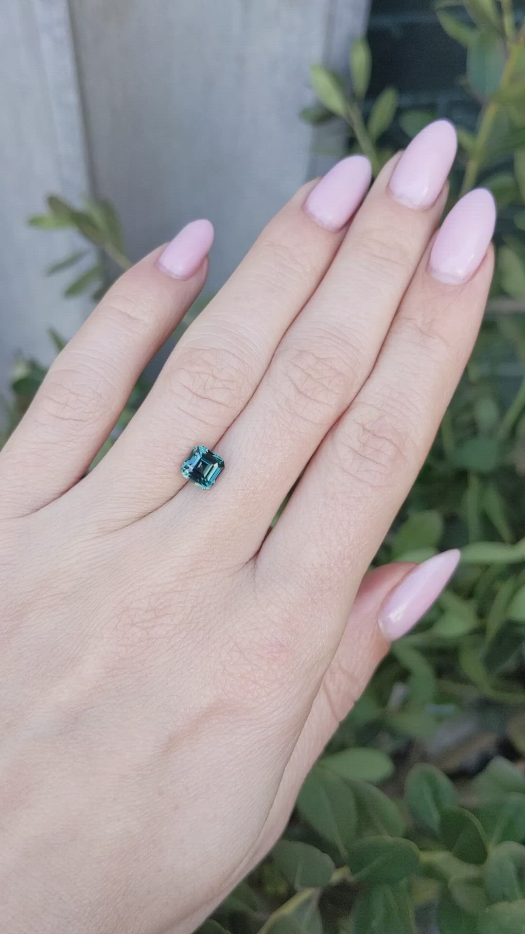 1.57 Ct. Greenish Blue Sapphire from Ceylon (Sri Lanka) Size Video