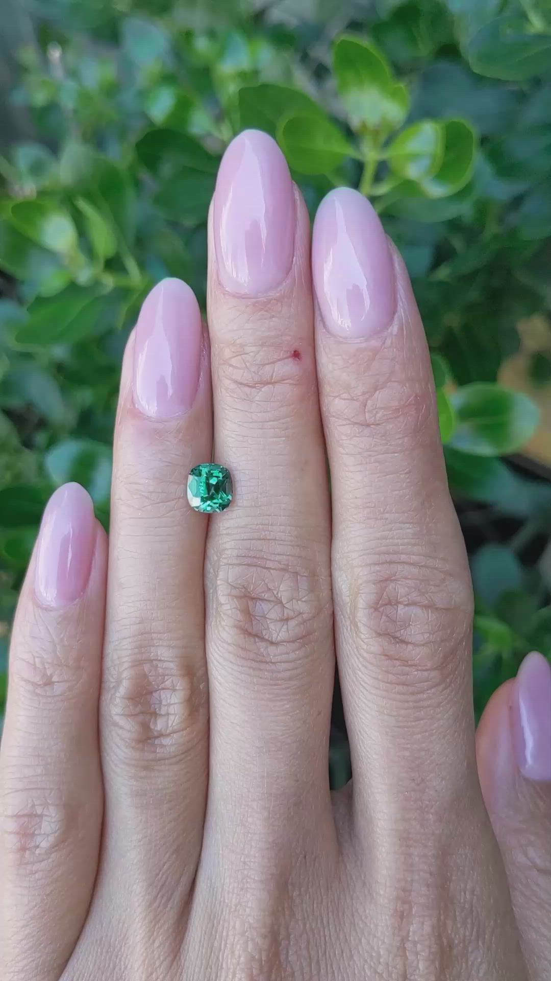 1.41 Ct. Bluish Green Sapphire from Ceylon (Sri Lanka) Size Video