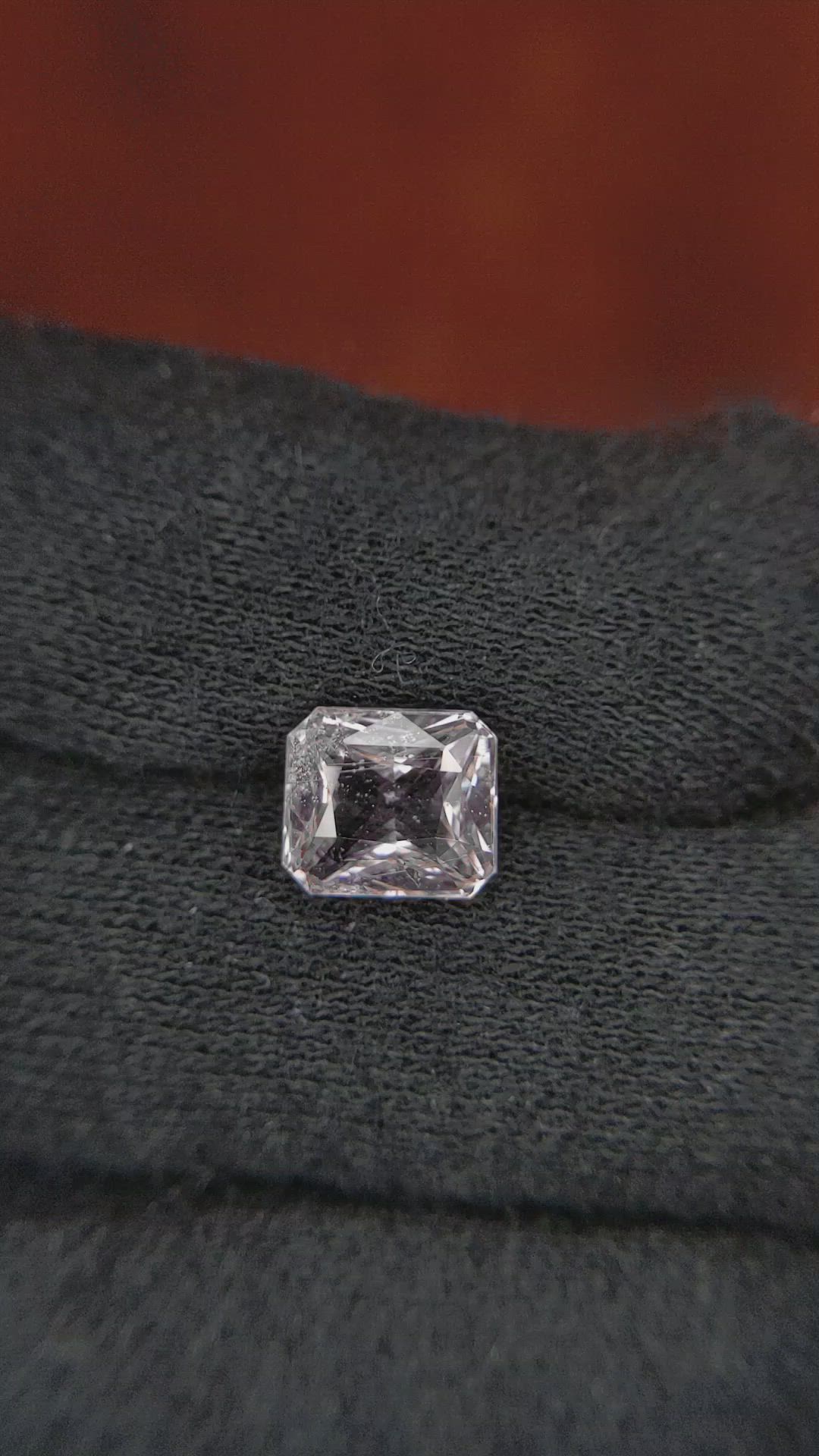 2.32 Ct. White Sapphire from Ceylon (Sri Lanka) Size Video