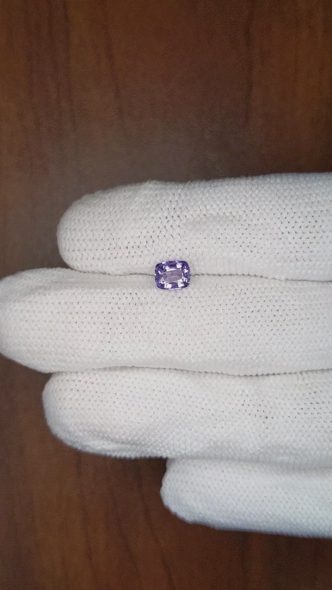 0.87 Ct. Purple Sapphire from Ceylon (Sri Lanka) Size Video