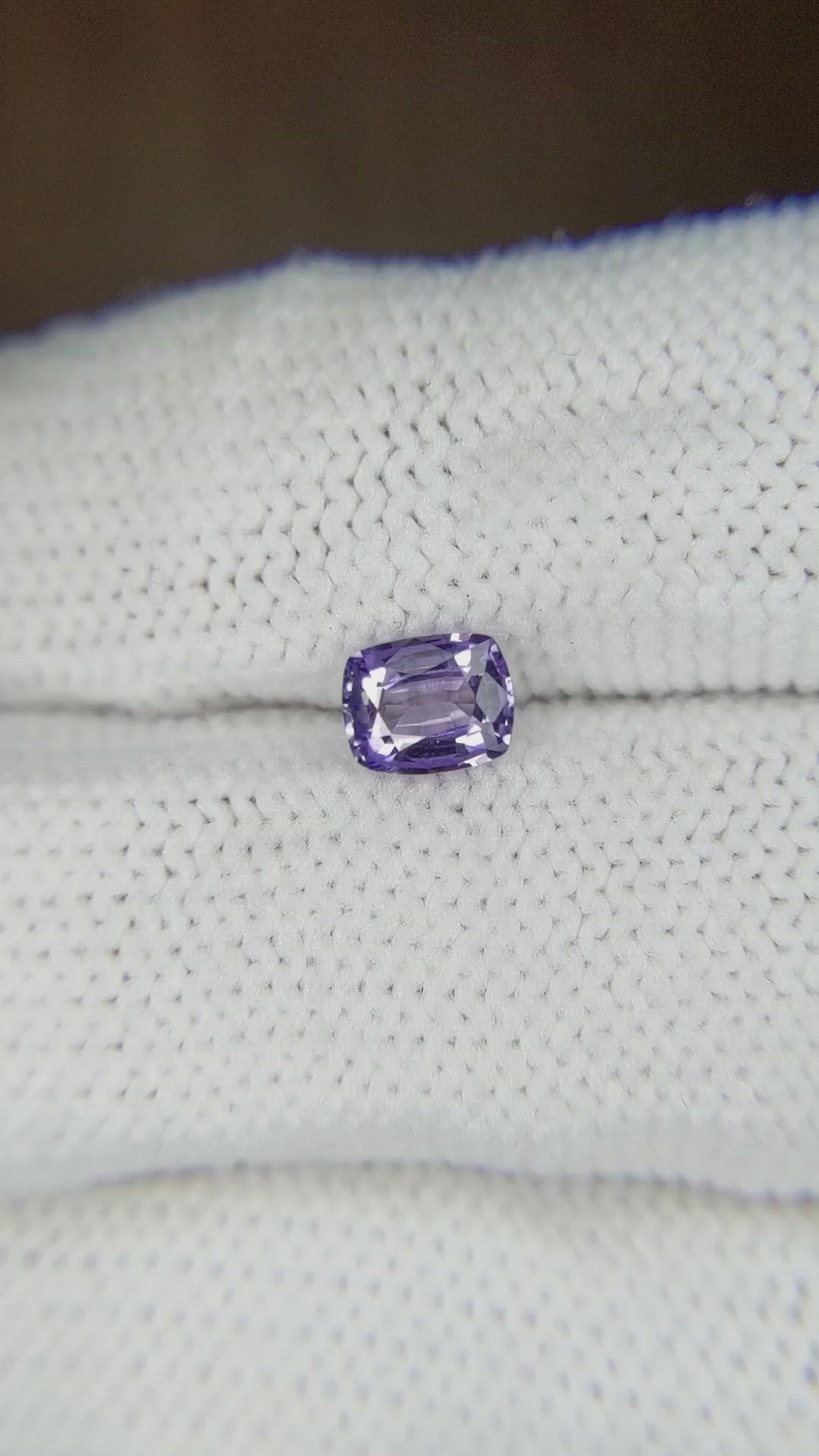 0.87 Ct. Purple Sapphire from Ceylon (Sri Lanka) Size Video