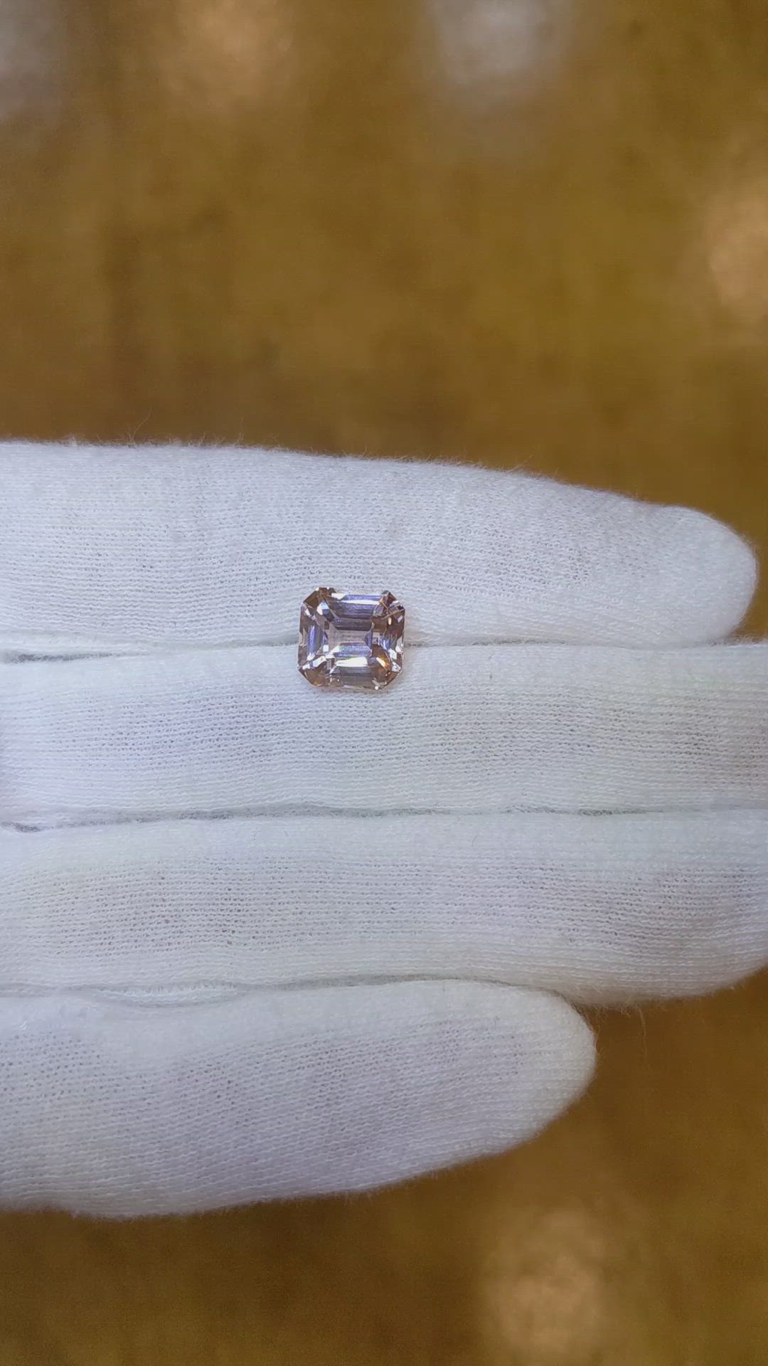 4.02 Ct. Peach Sapphire from Madagascar Size Video