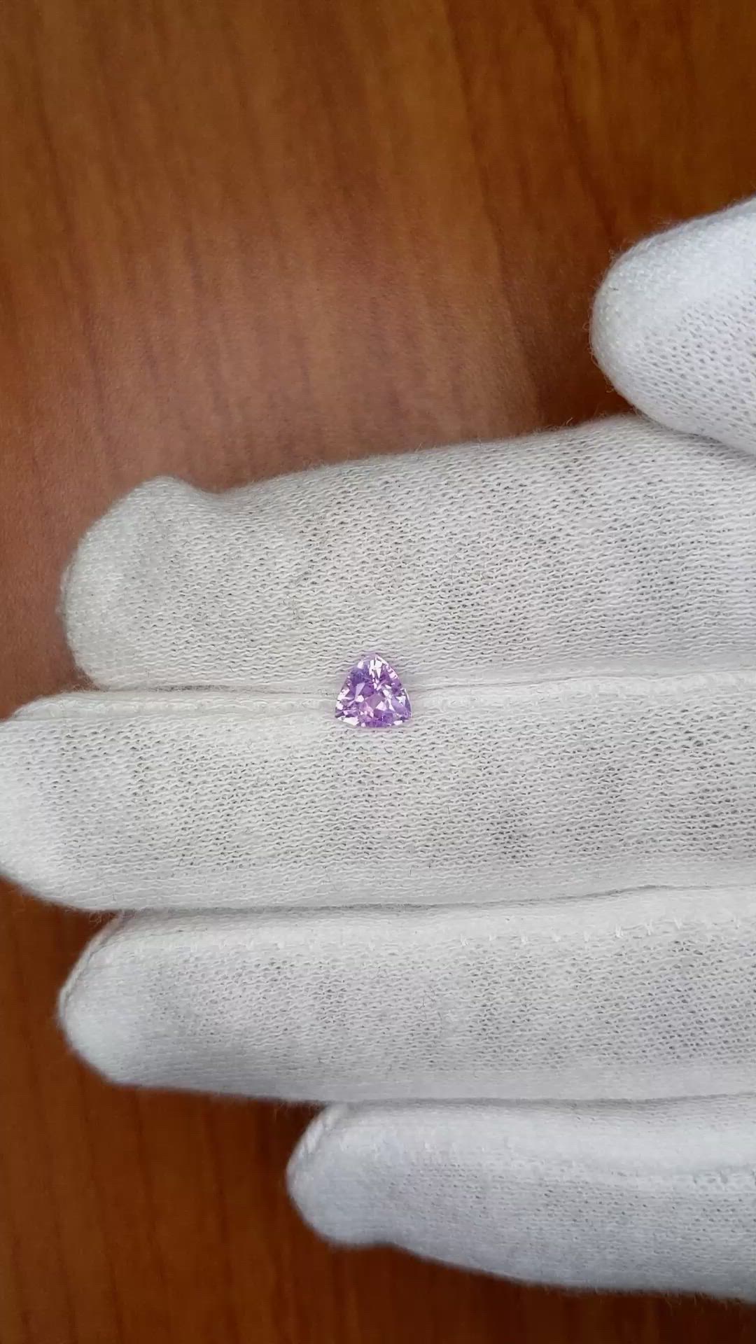0.62 Ct. Purple Sapphire from Ceylon (Sri Lanka) Size Video