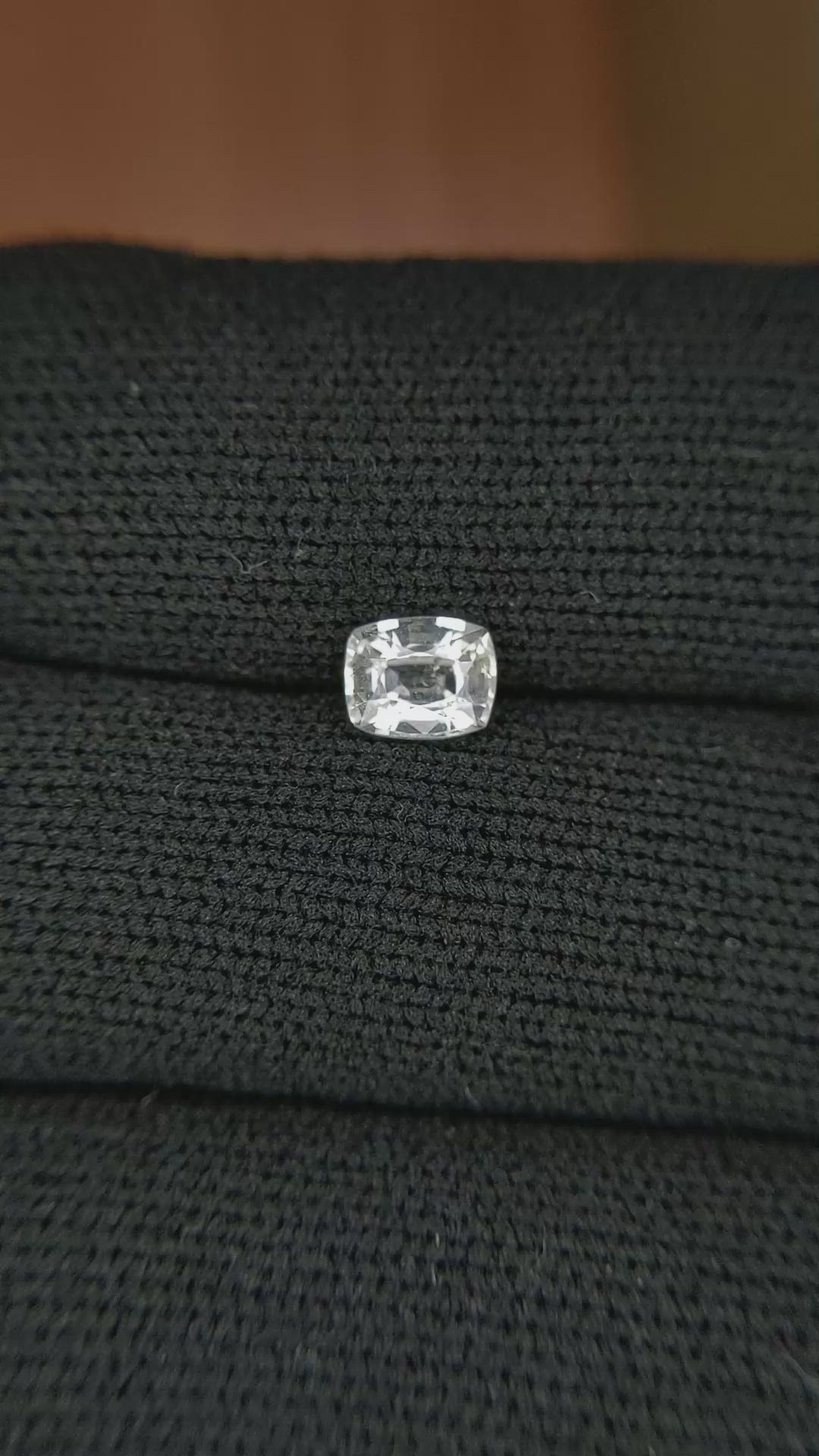 0.78 Ct. White Sapphire from Ceylon (Sri Lanka) Size Video