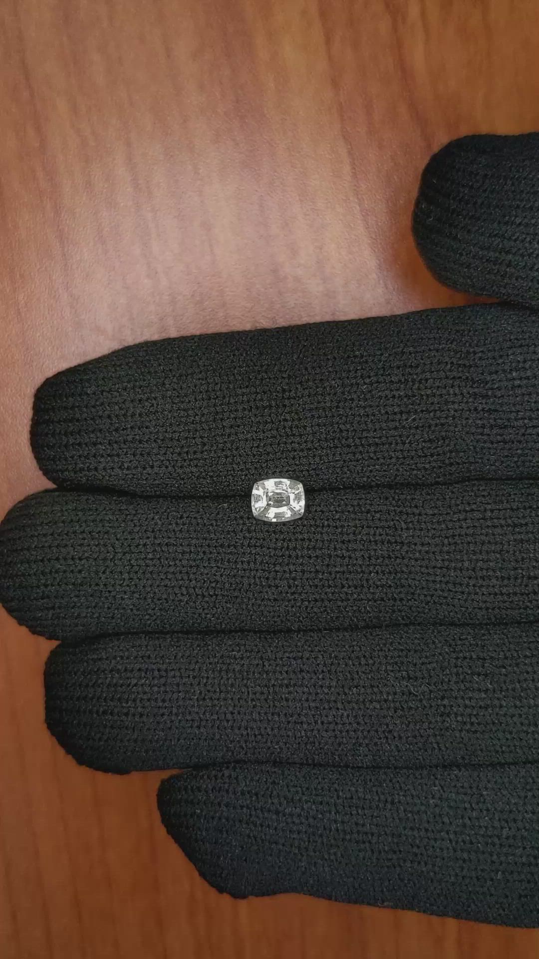 0.78 Ct. White Sapphire from Ceylon (Sri Lanka) Size Video