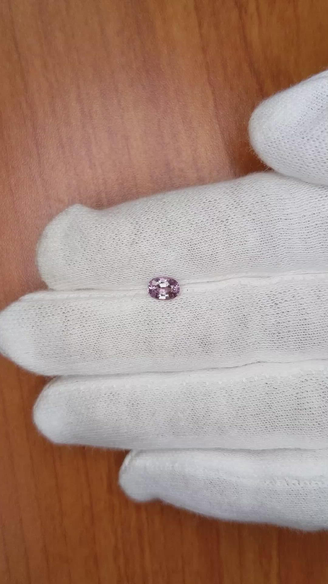 0.59 Ct. Pinkish Purple Sapphire from Ceylon (Sri Lanka) Size Video