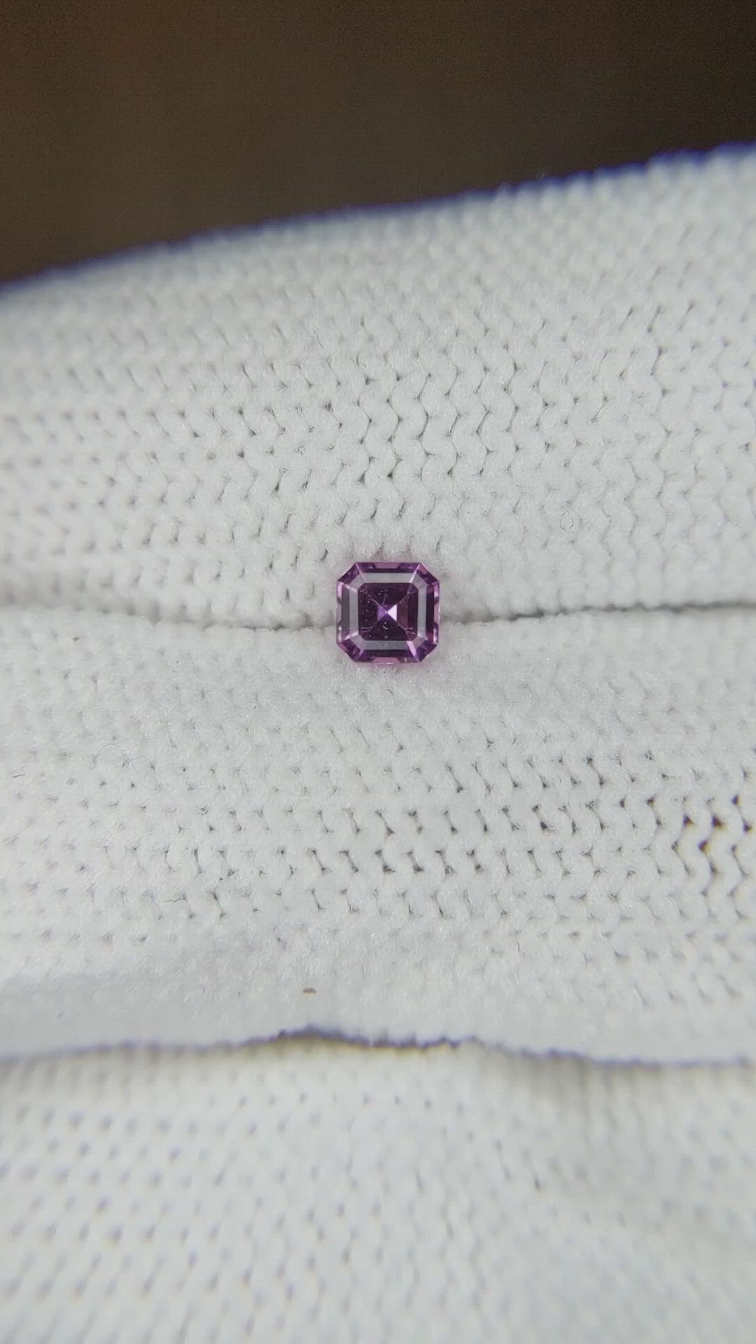 0.32 Ct. Pinkish Purple Sapphire from Ceylon (Sri Lanka) Size Video