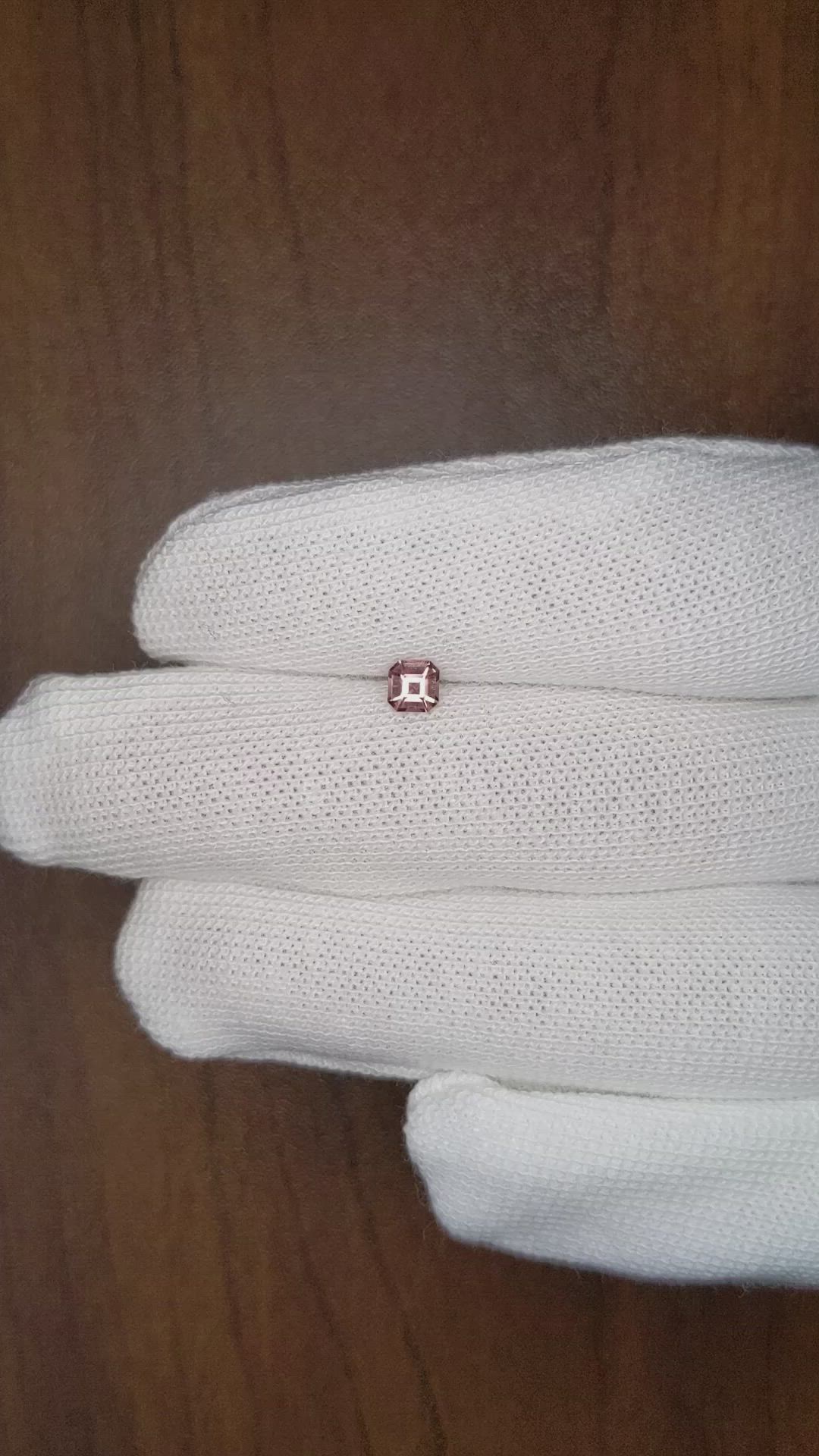 0.36 Ct. Peach Sapphire from Ceylon (Sri Lanka) Size Video