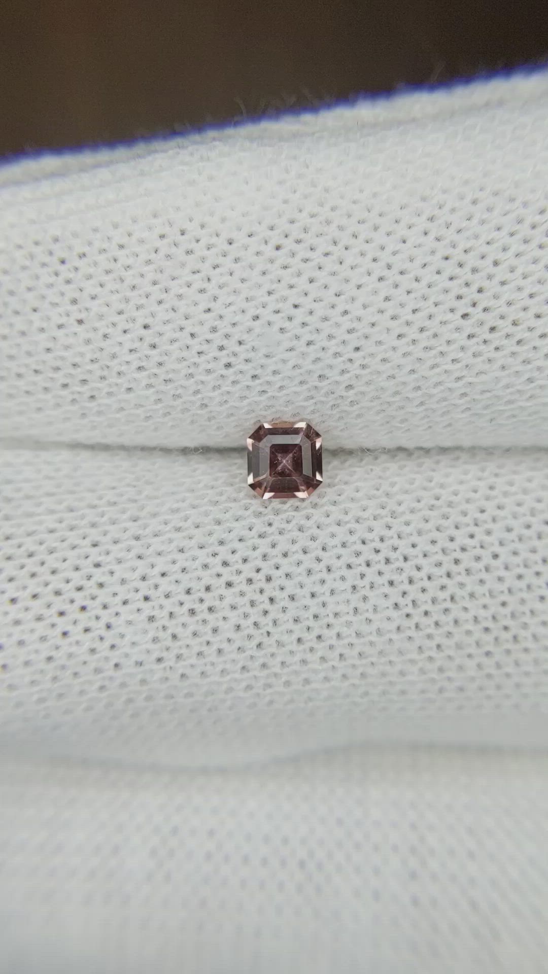 0.36 Ct. Peach Sapphire from Ceylon (Sri Lanka) Size Video